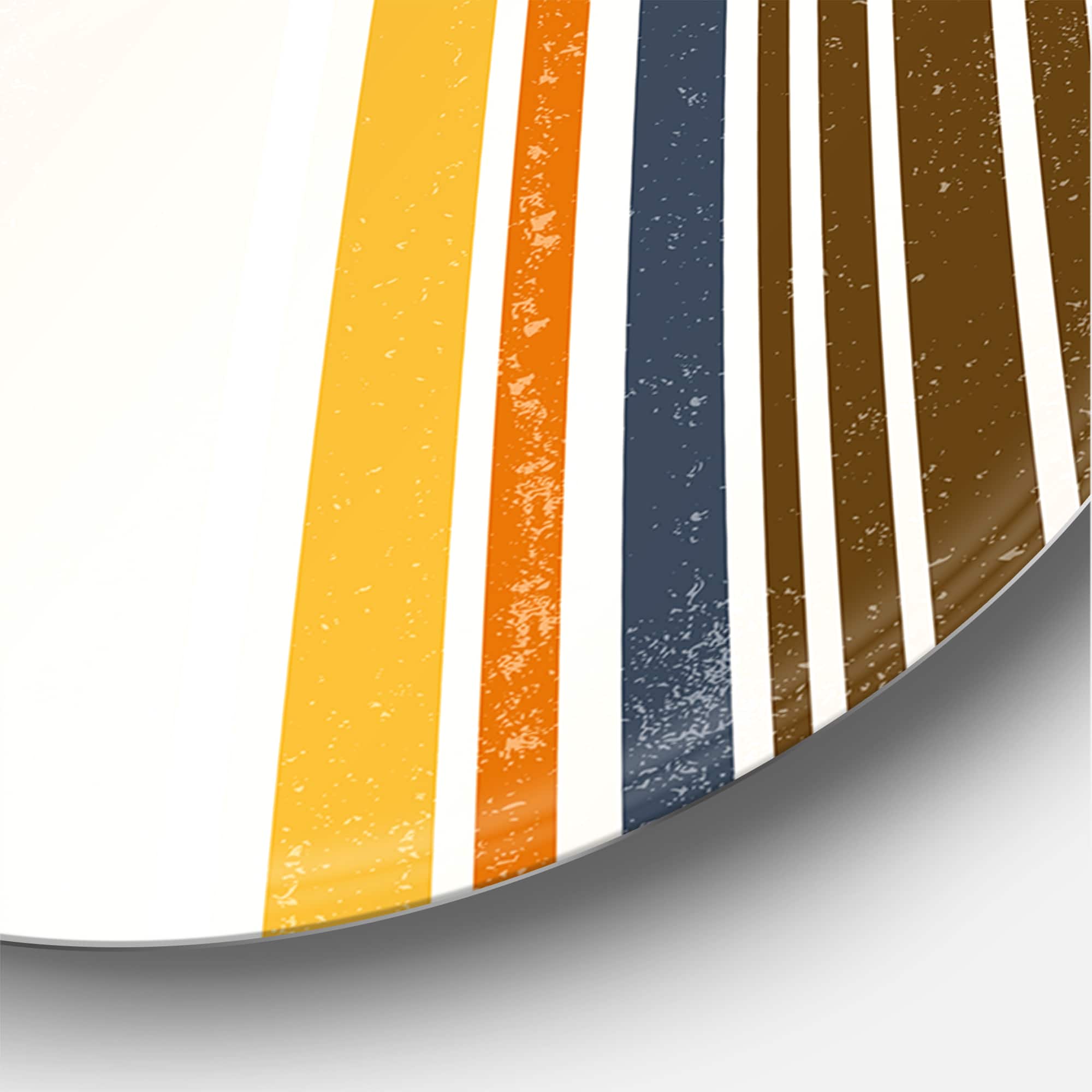 Designart - Abstract Sun Moon Leaves II - Modern Metal Circle Wall Art