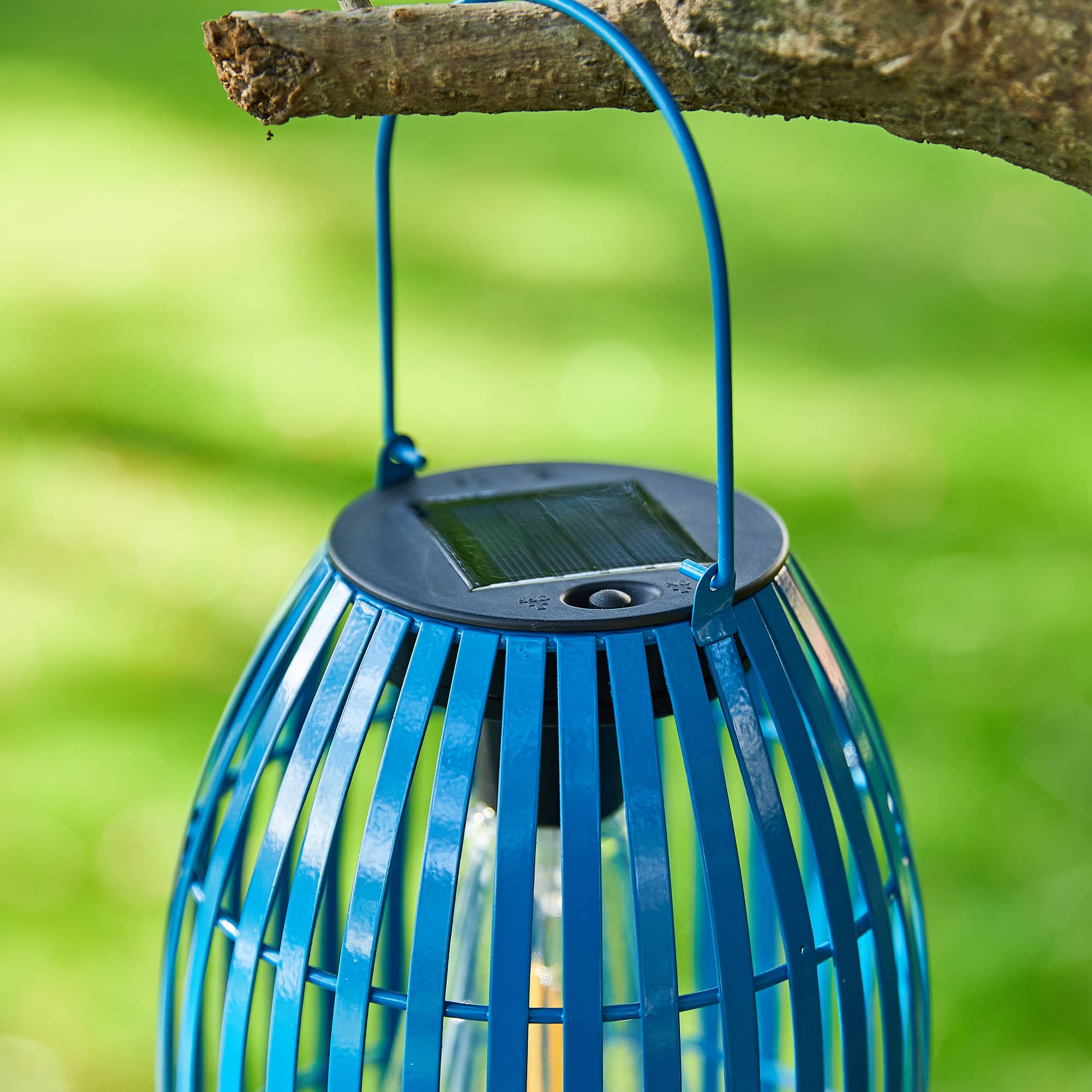 Glitzhome® 9.75" Metal Woven Solar Powered Hanging Lantern, 2ct.