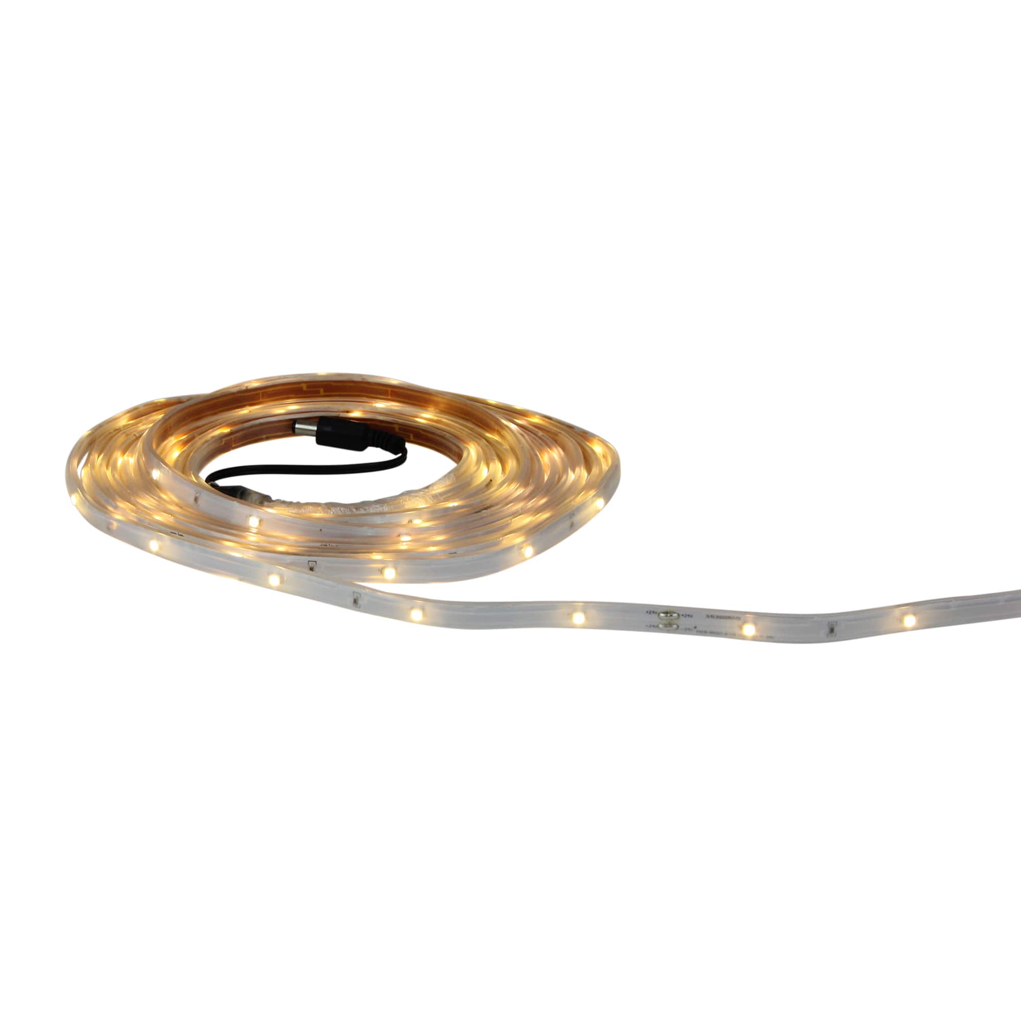 18ft. Warm White LED Outdoor Christmas Linear Tape Lighting with White Finish