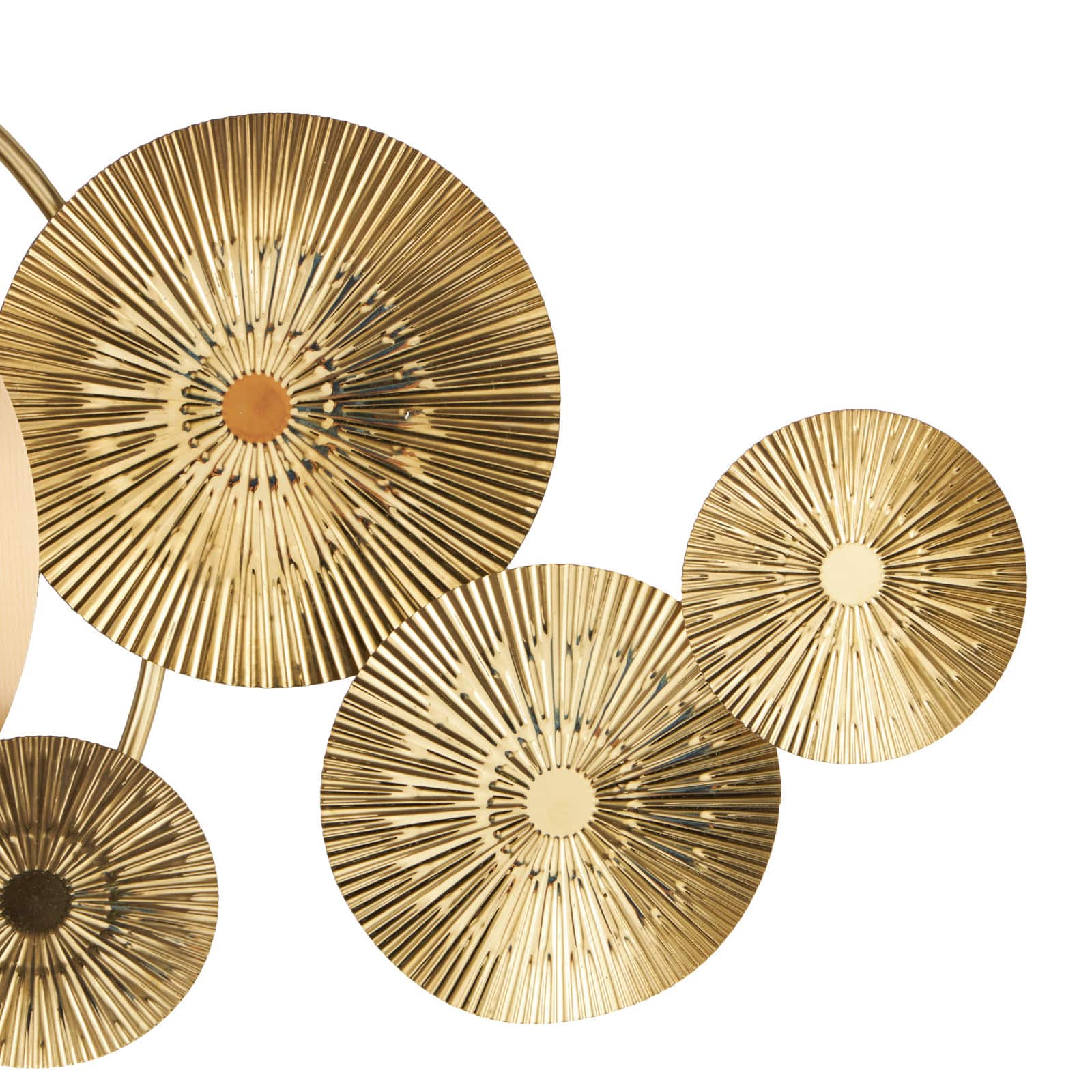 31.4" Gold Stainless Steel Metal Decorative Wall Clock