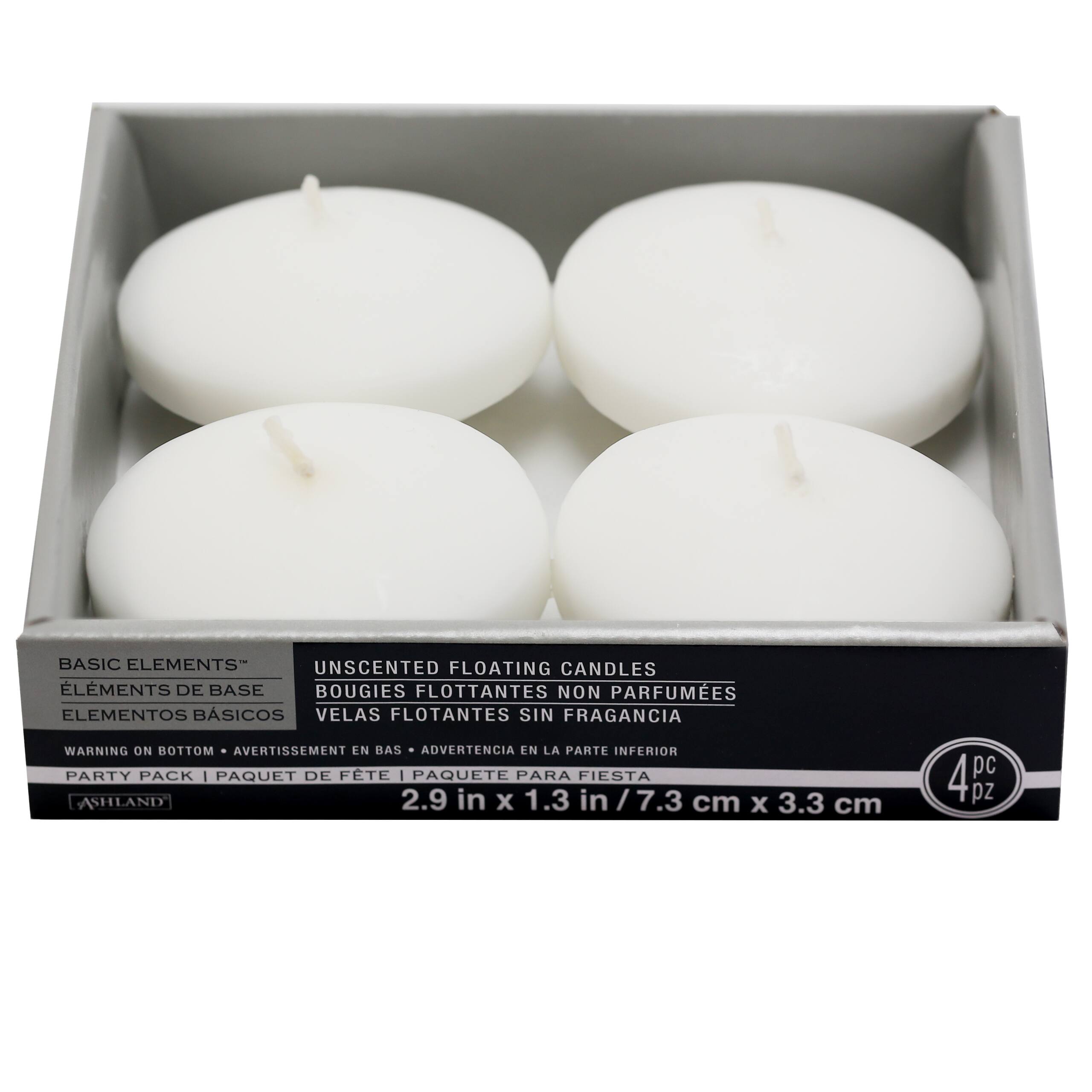 Basic Elements™ White Floating Candles, 4ct. by Ashland®