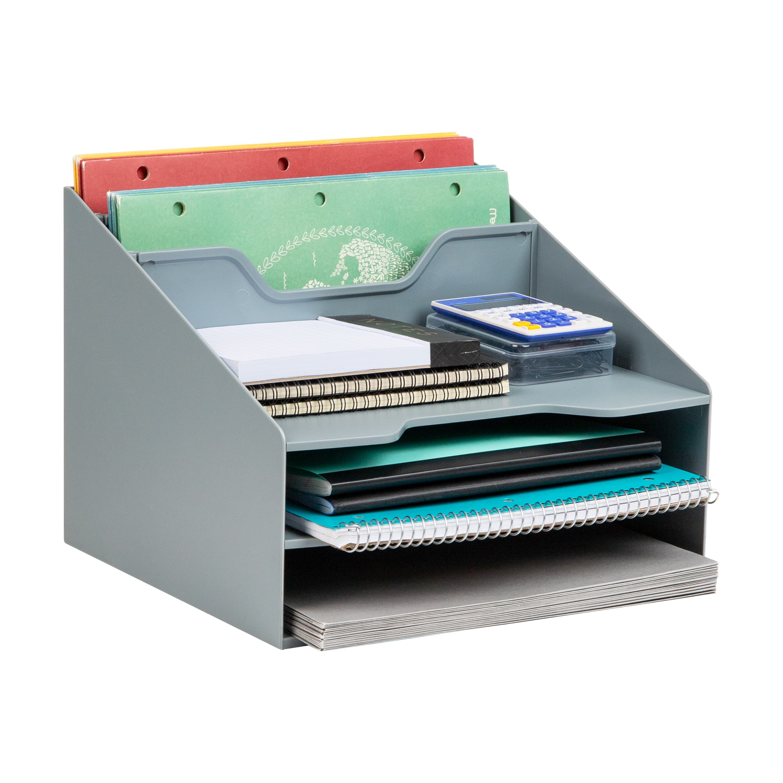 Mind Reader Desktop Organizer, Vertical File Holder, Paper Trays, Office, Plastic