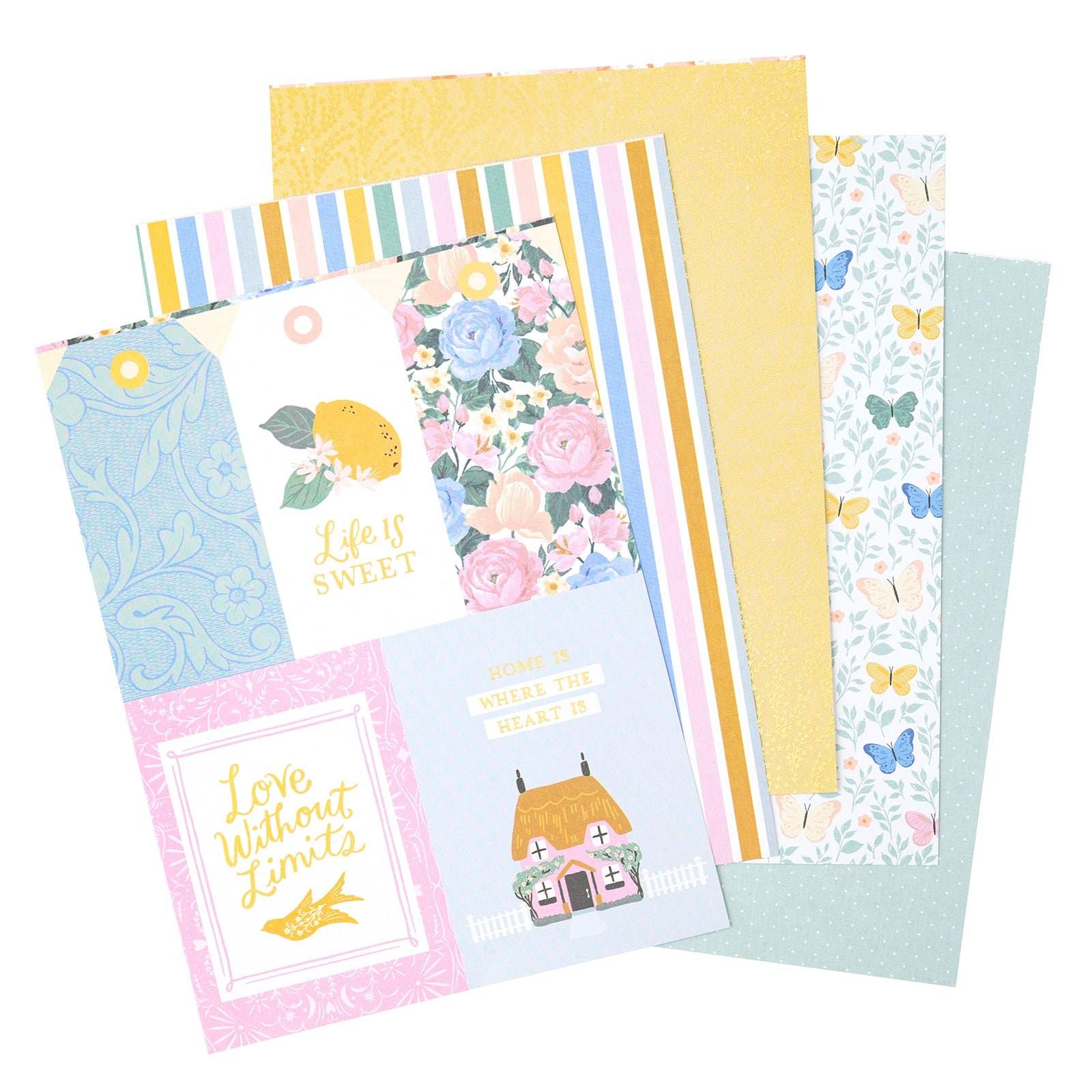 American Crafts Maggie Holmes Parasol Single-Sided Paper Pad, 6" x 8"