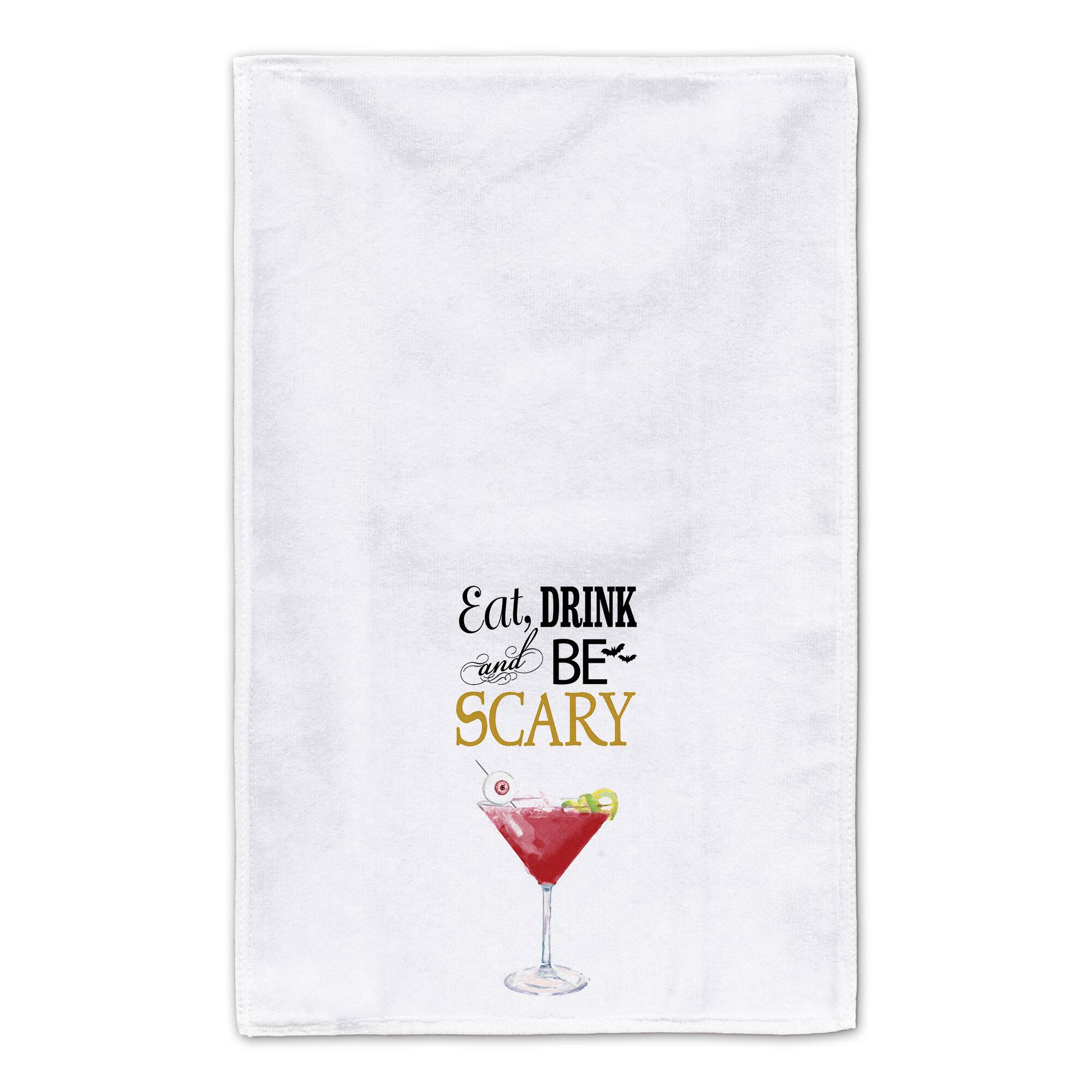Be Scary Cocktail Tea Towel Set