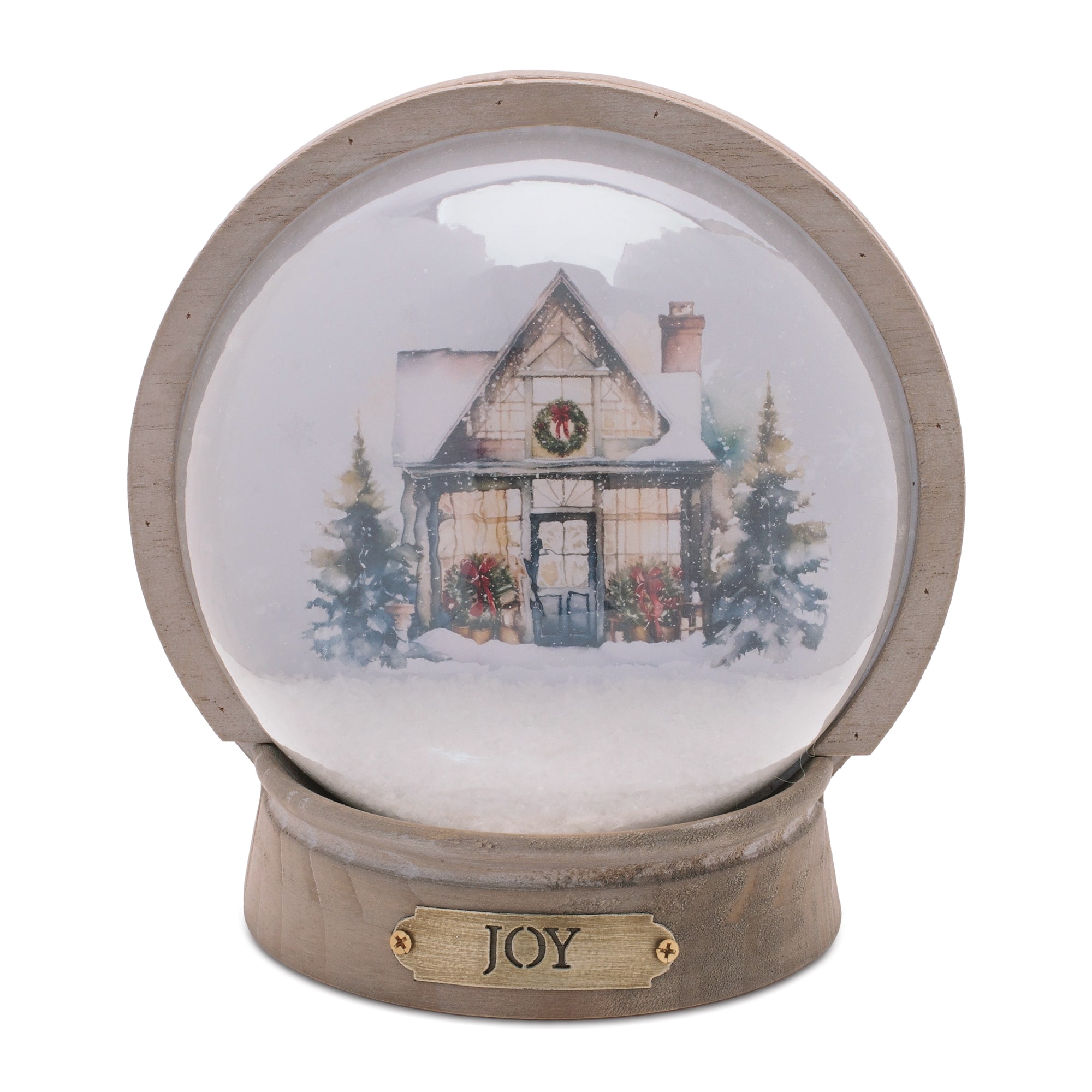 Melrose 7" Lighted Christmas Village Globe Décor Set