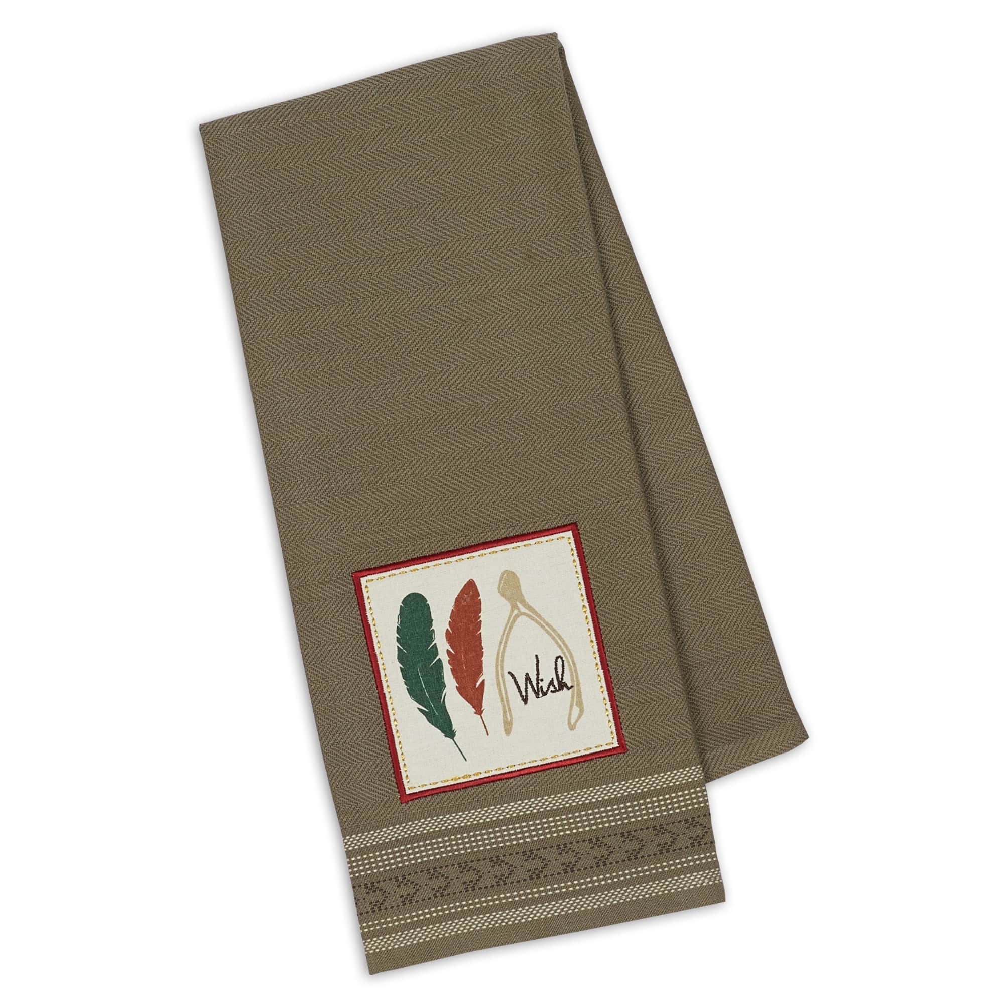 DII® Wish Embroidered Dishtowels, 2ct.
