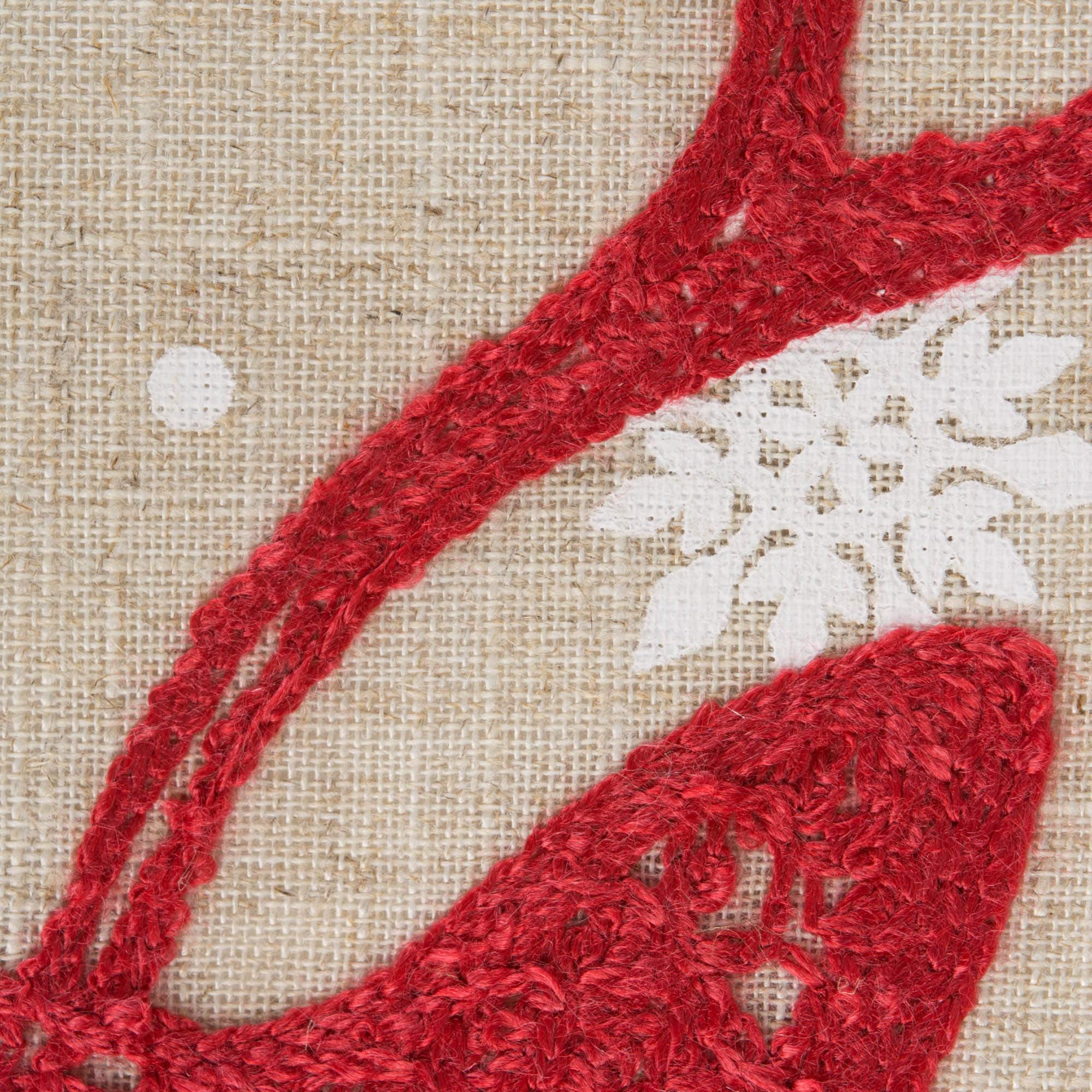 DII® 108" Red Reindeer Embroidered Table Runner
