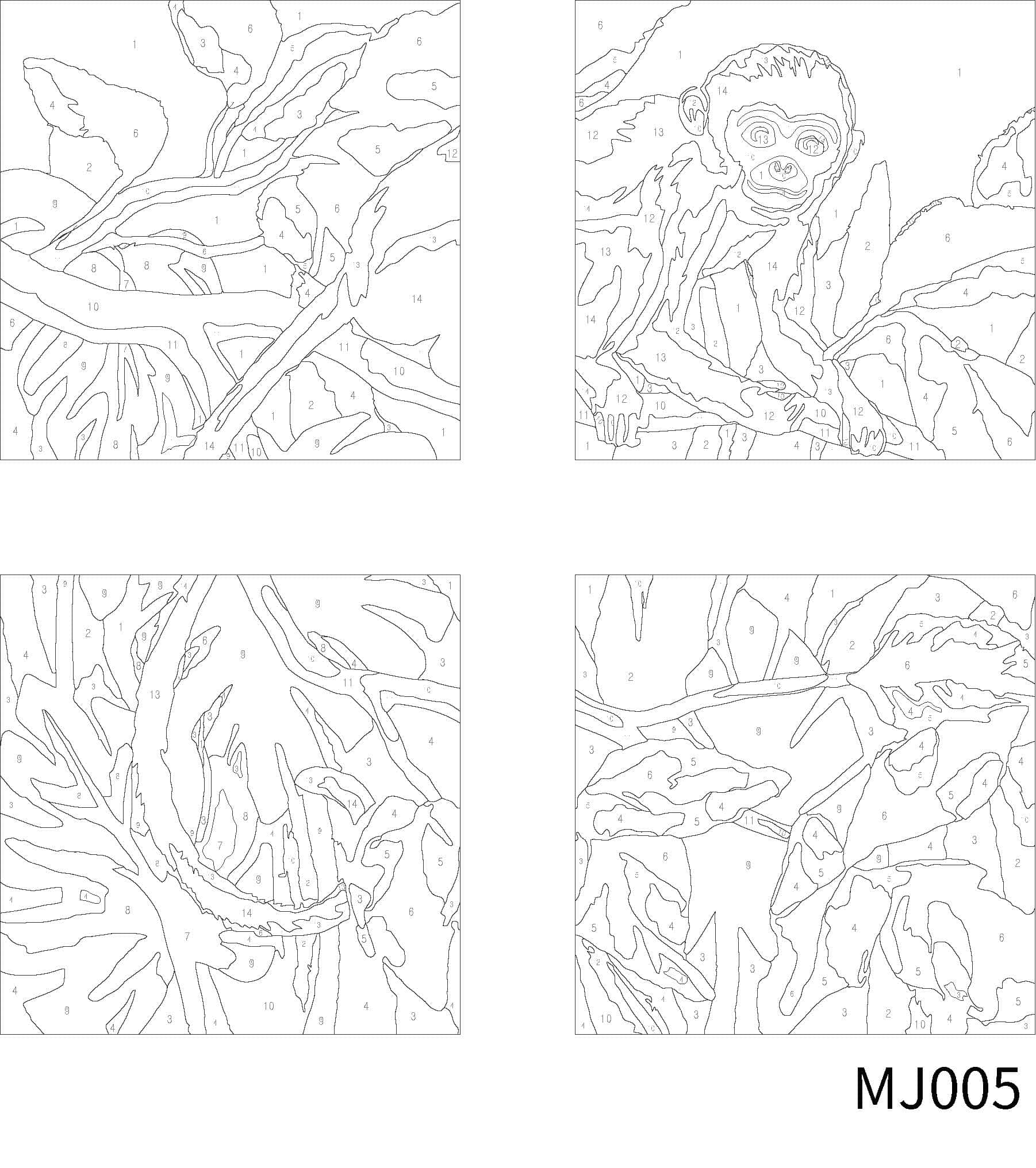 Jungle Paint-by-Number Mini Kit by Artist's Loft®