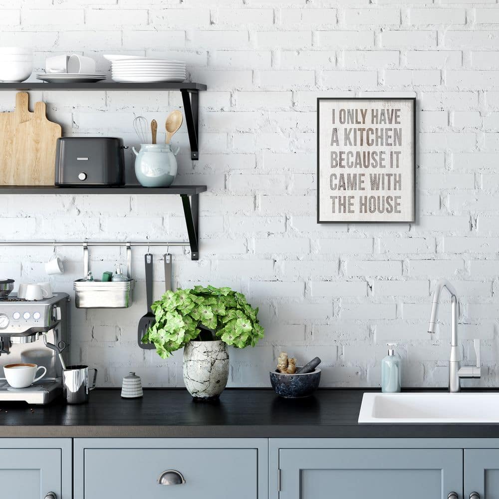 Stupell Industries Funny Kitchen Came with House Quote Cooking Humor Framed Wall Art