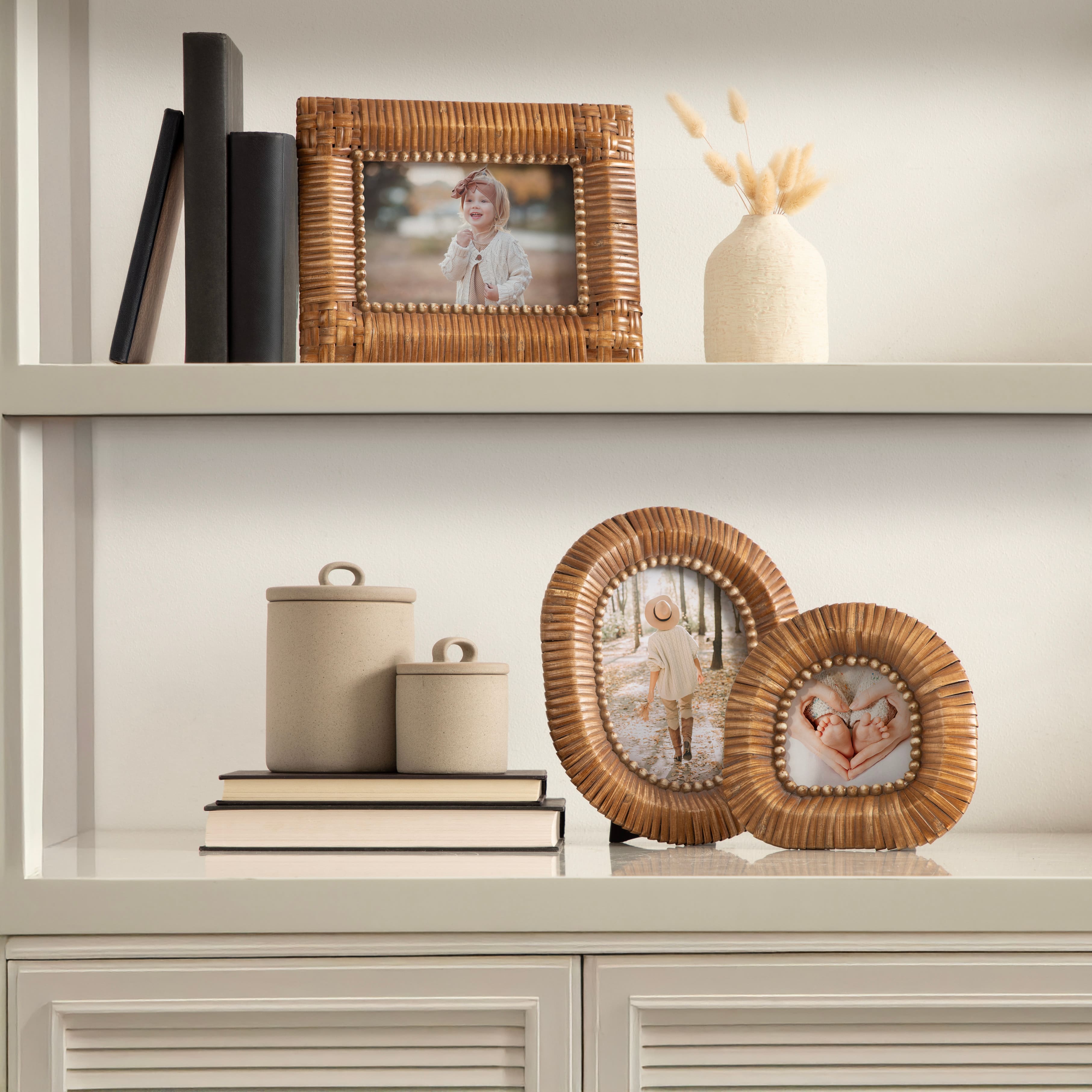Kate and Laurel Rahfy Natural Tabletop Picture Frames Set