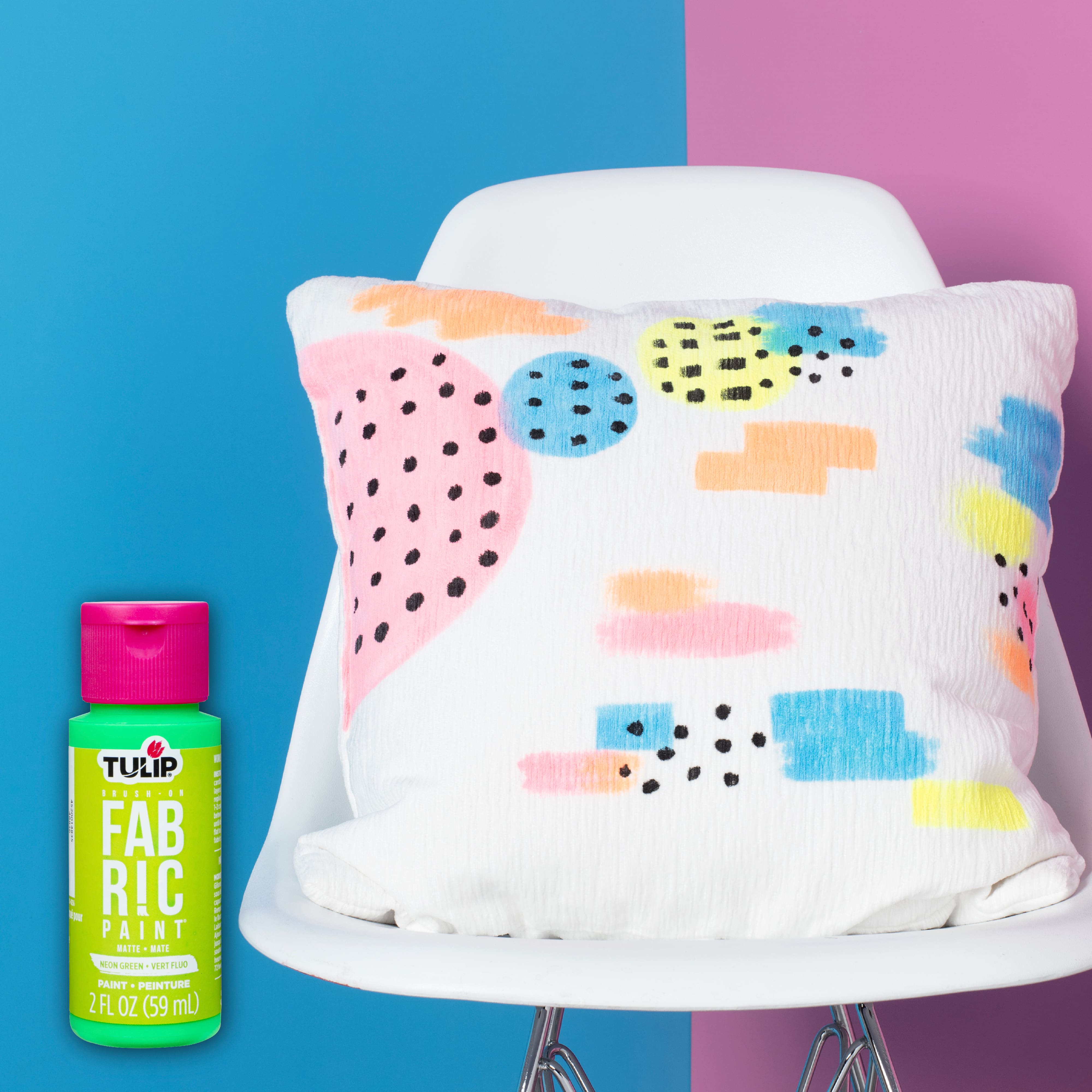 12 Pack: Tulip® Matte Neon Brush-On Fabric Paint