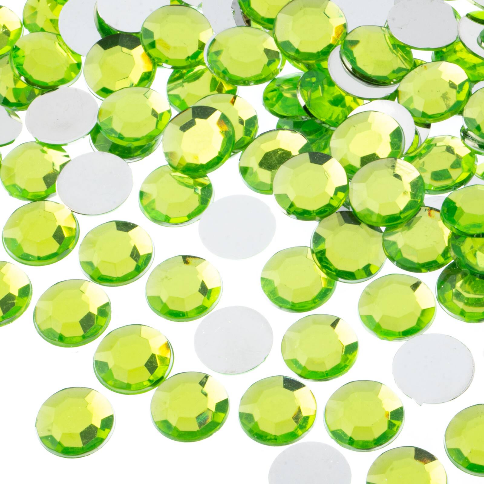 John Bead 12mm Acrylic Round Flat Back Rhinestones, 400ct.