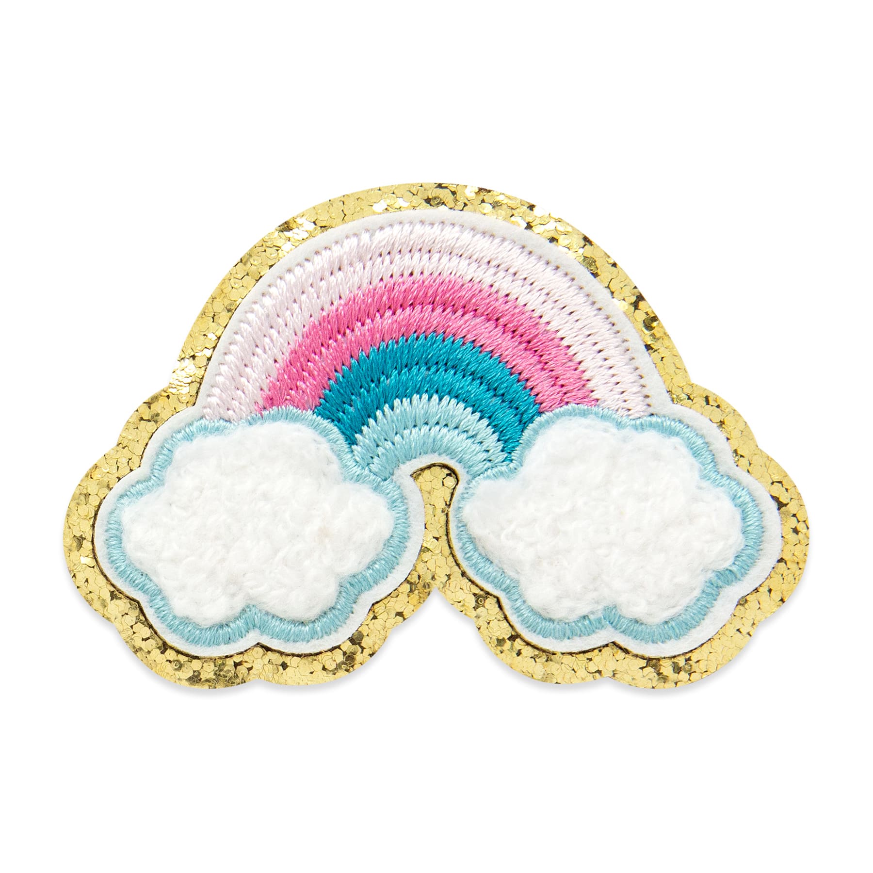 Pastel Embroidered Rainbow Iron-On & Adhesive Patch by Make Market®