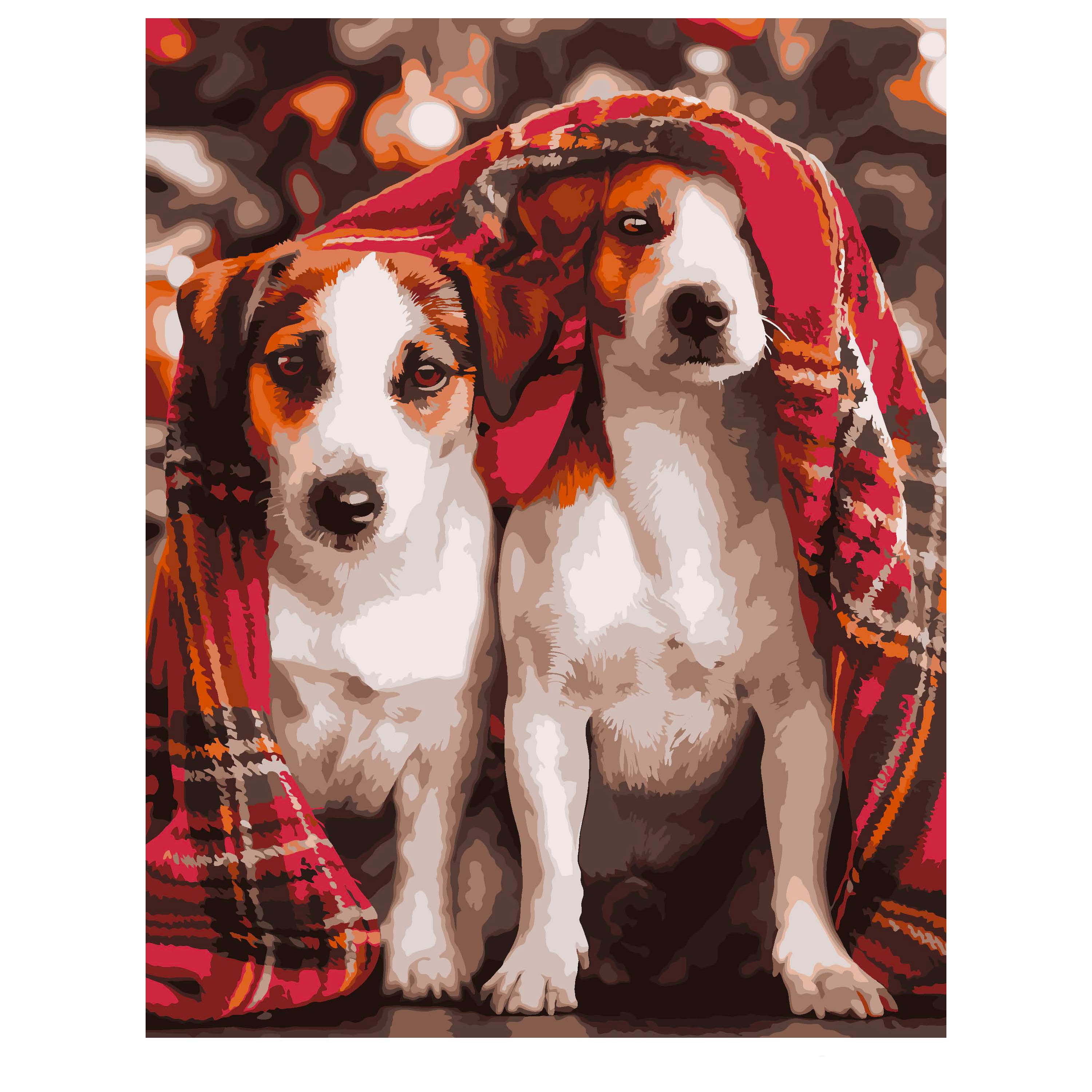 11" x 14" Dogs in Blanket Paint-by-Number Kit by Artist's Loft®