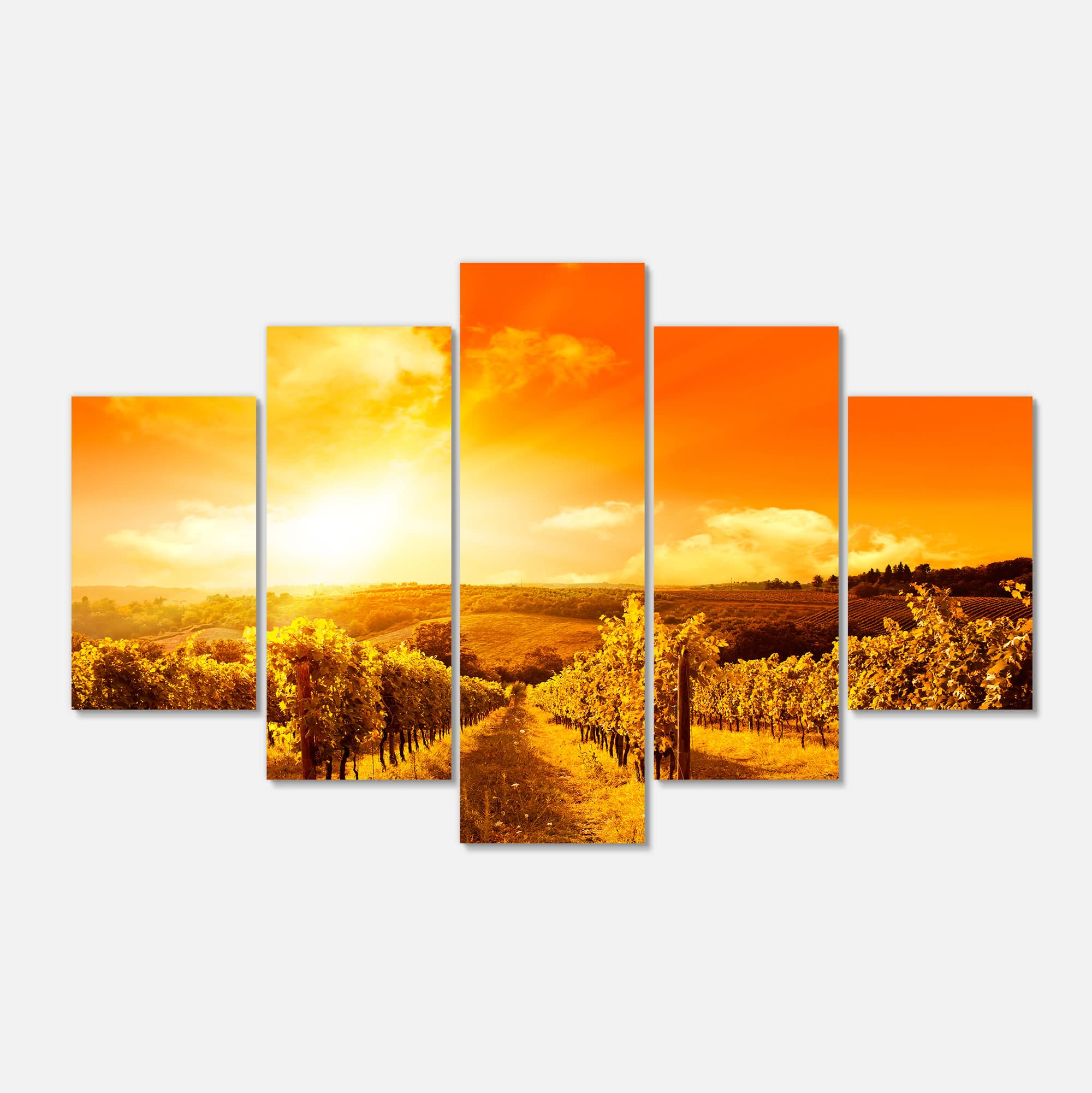 Designart - Scenic Sunset Road in Italy