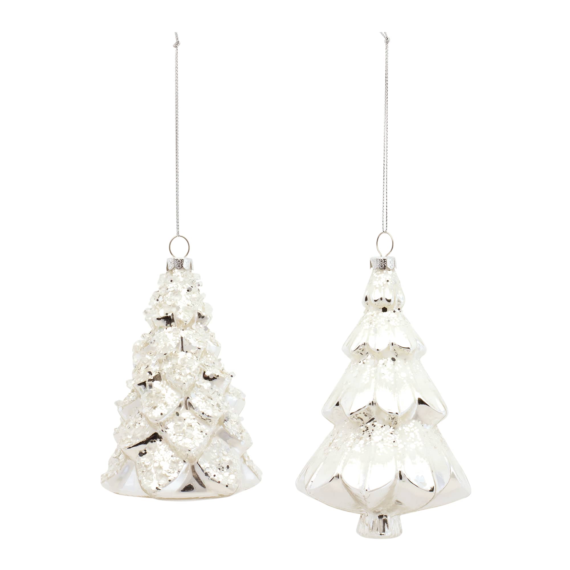 6ct. Glass Tree Ornament Set