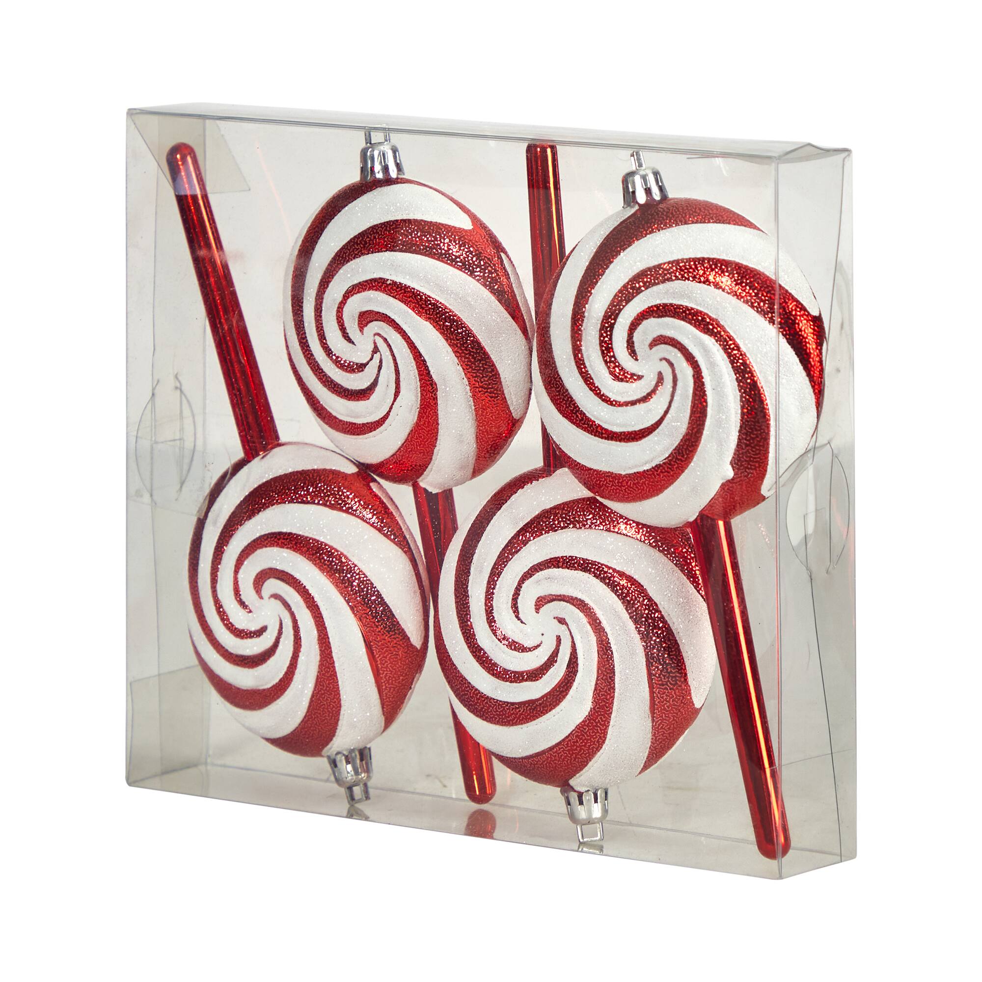 4ct. 7" Shatterproof Christmas Candy Cane Deluxe Ornaments