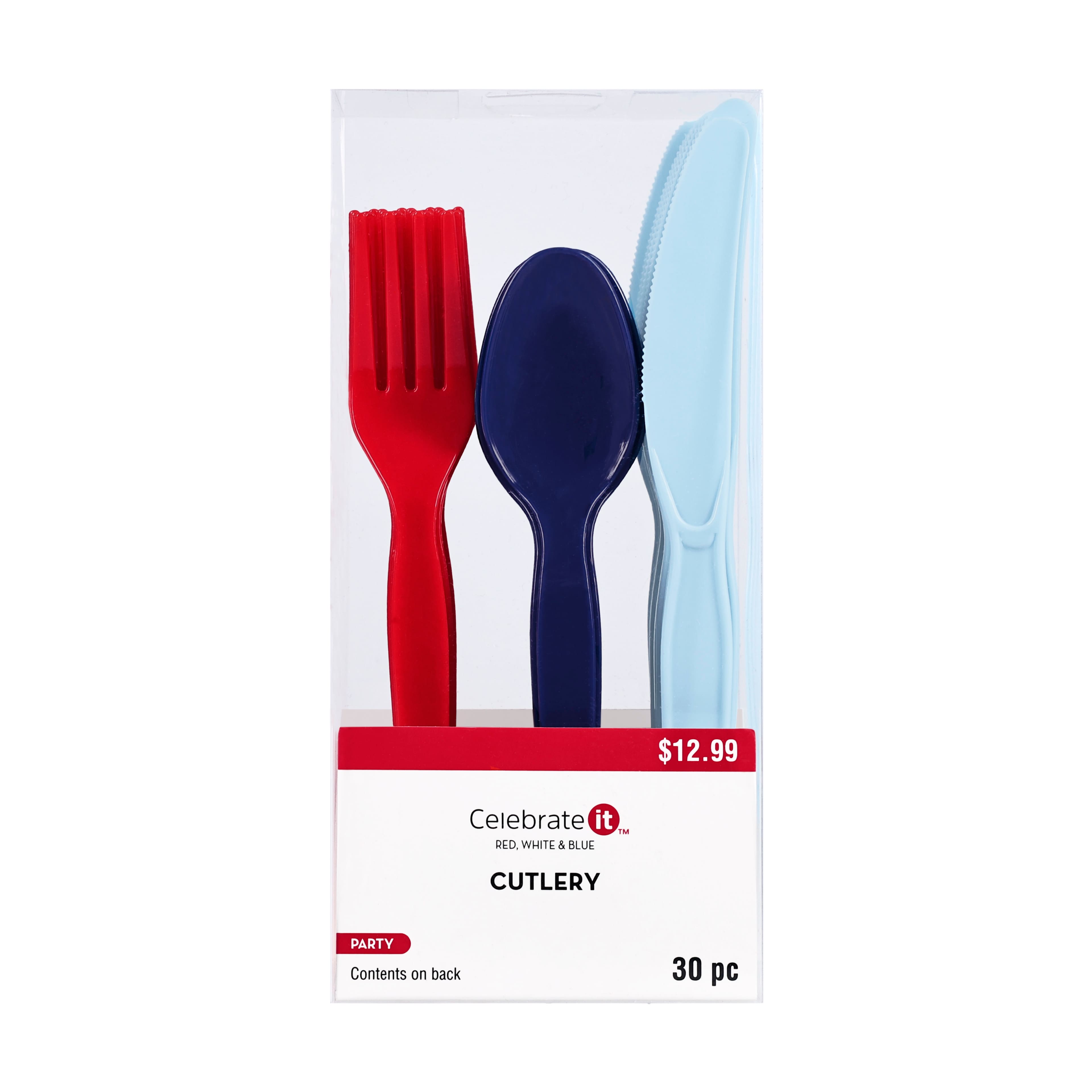 Red, White & Blue Plastic Cutlery Set by Celebrate It™