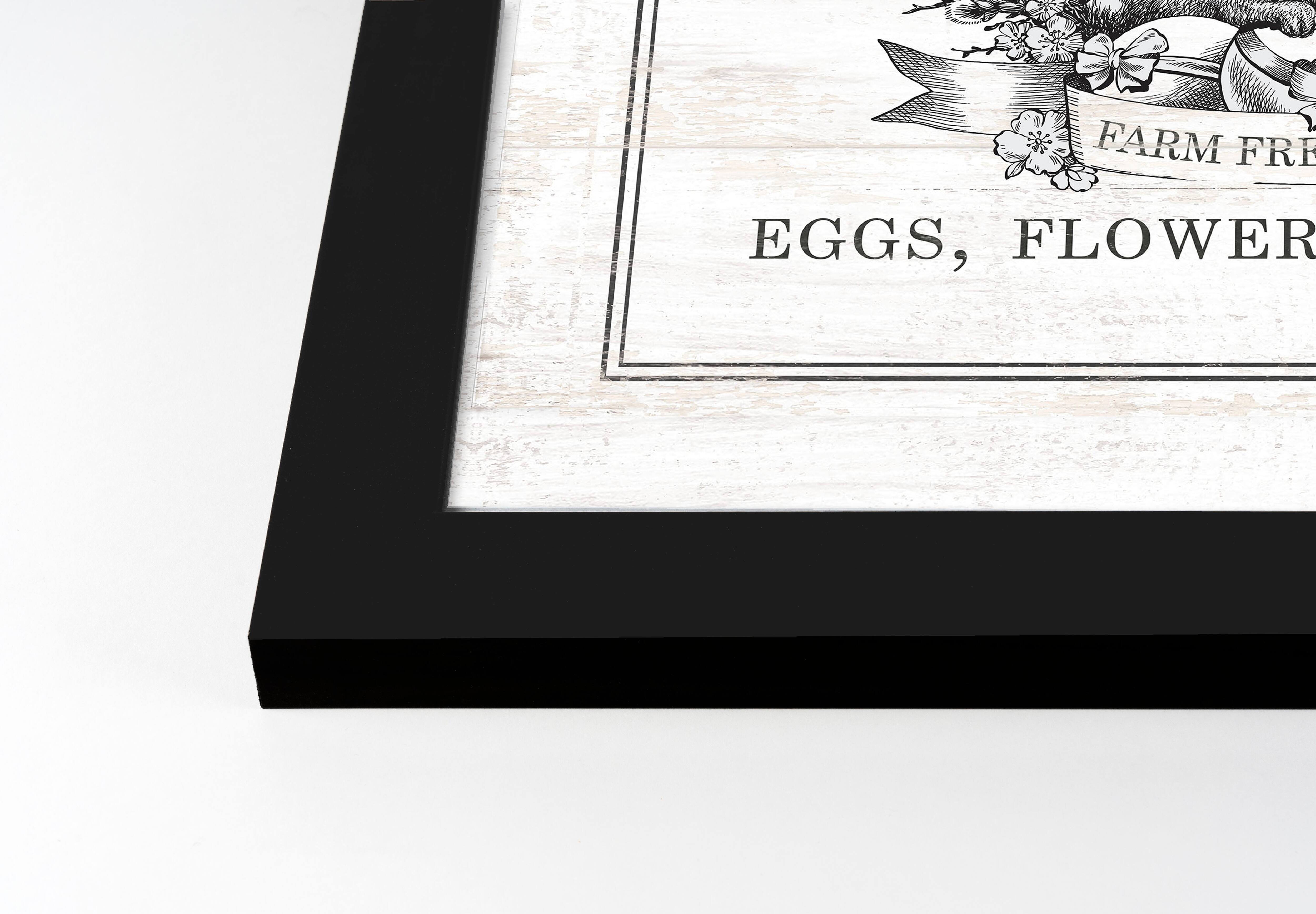 Easter Bunny Carrot Farm 5 16" x 20" Black Framed Print Under Plexiglass