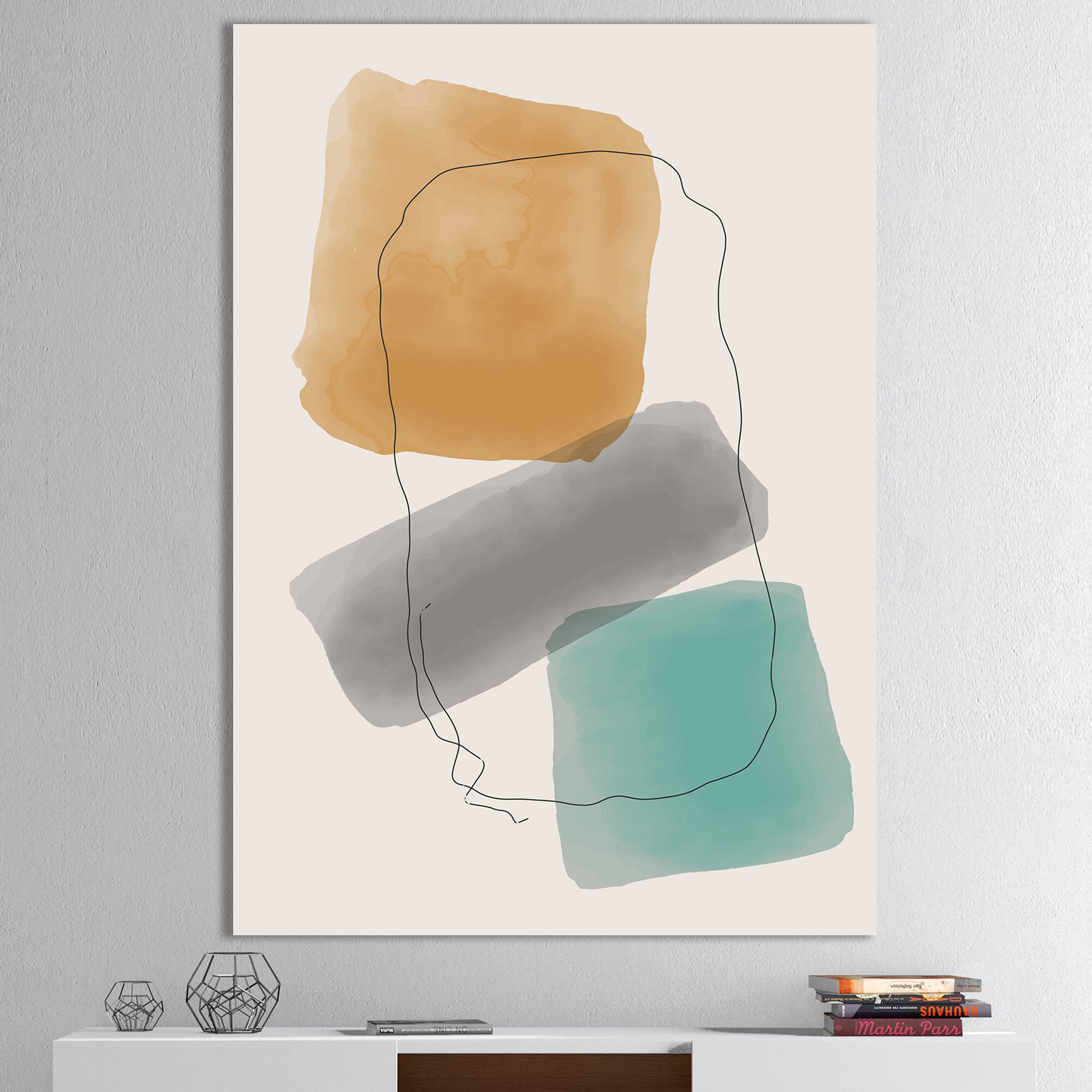 Designart - Minimal Elementary Organic And Geometric Compostions XXXXII - Modern Canvas Wall Art Print