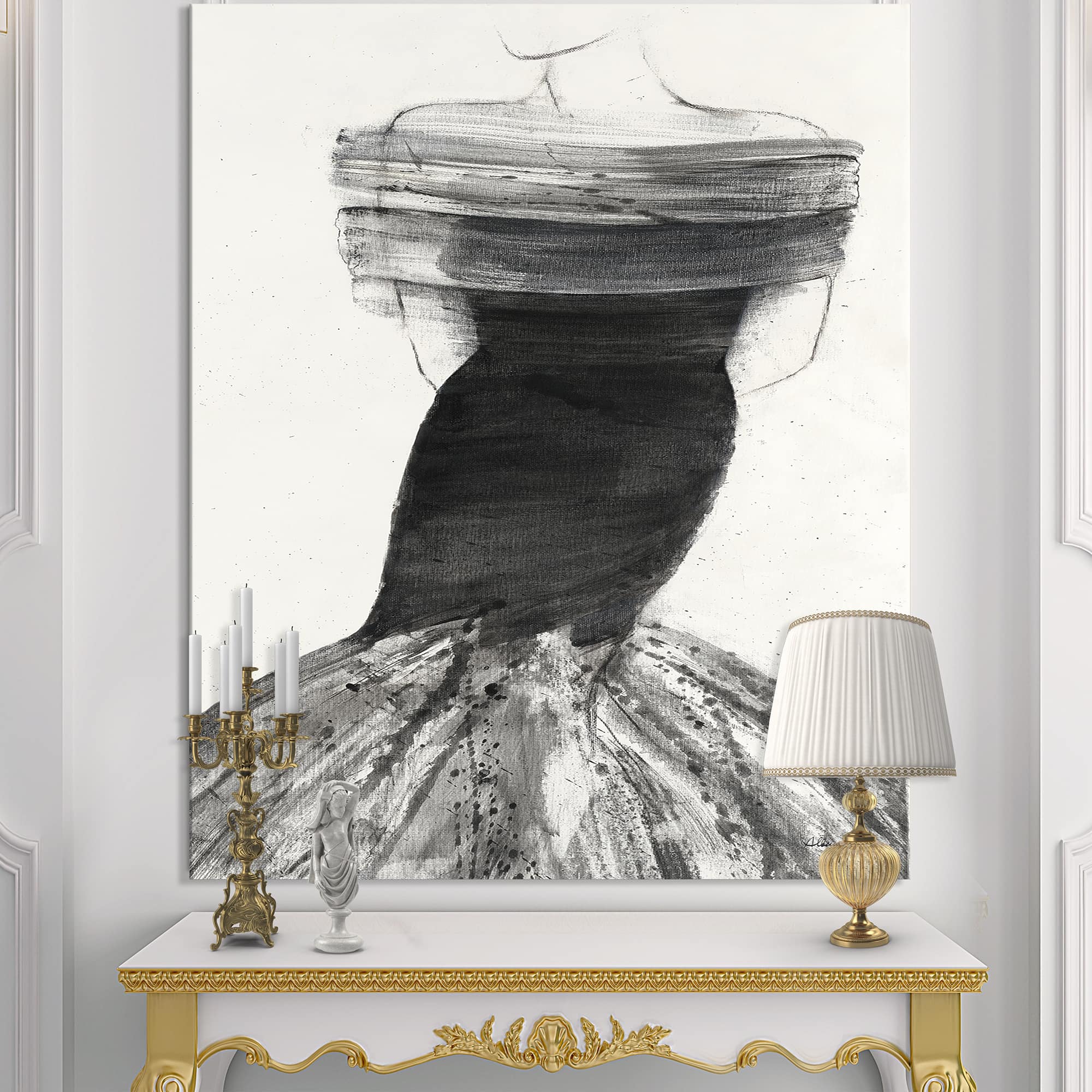 Designart - Glam and Fashion Feminine IV - Fashion Figures Premium Canvas Wall Art