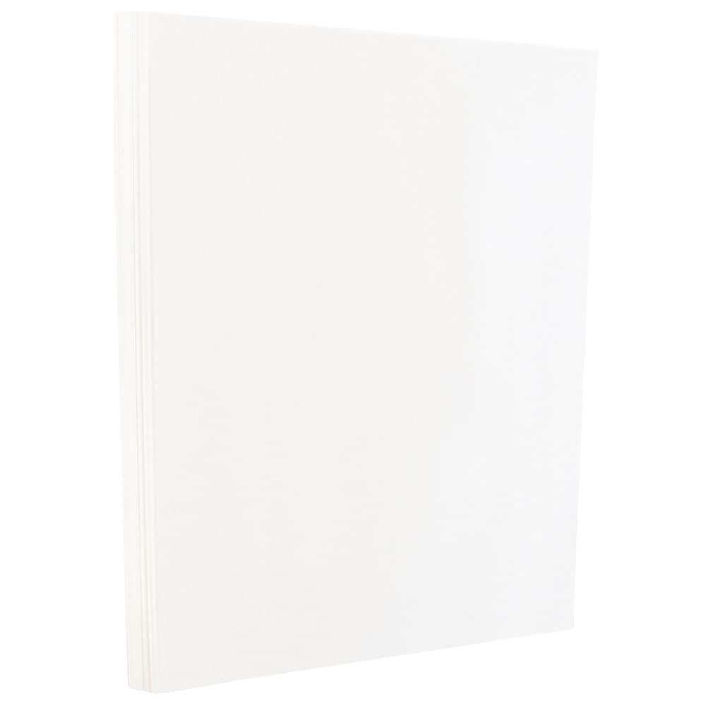 JAM Paper Glossy White 8.5" x 11" Cardstock, 50 Sheets
