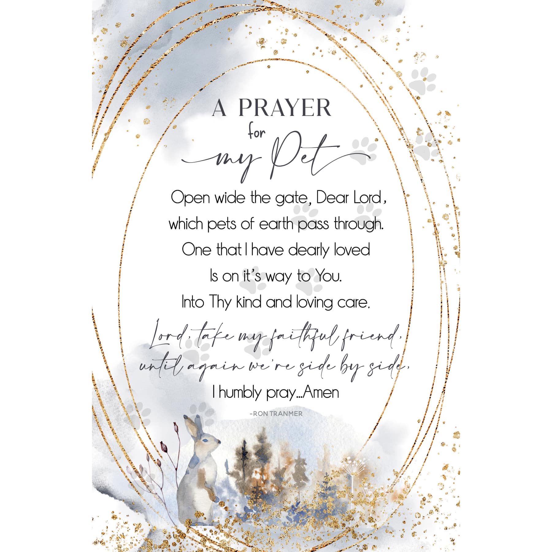 A Prayer For My Pet Inspirational Wood Plaque