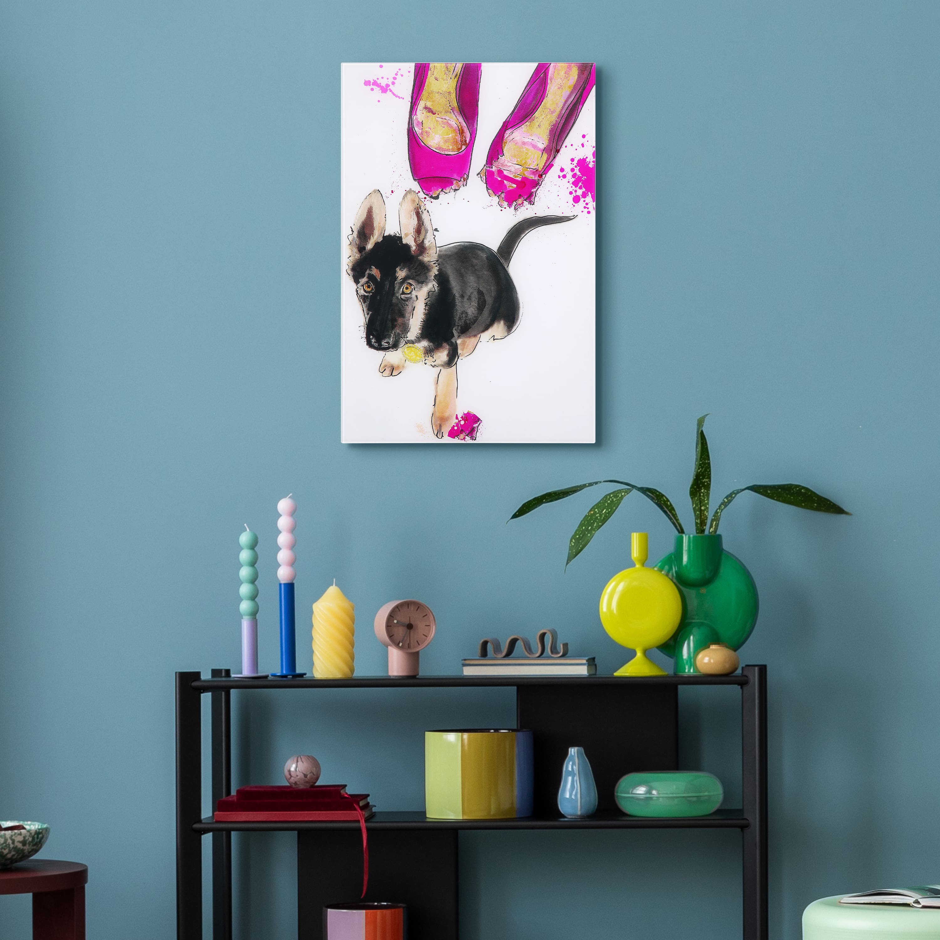 Empire Art Direct 16" x 24" Oh Oh! Free Floating Tempered Glass Wall Art