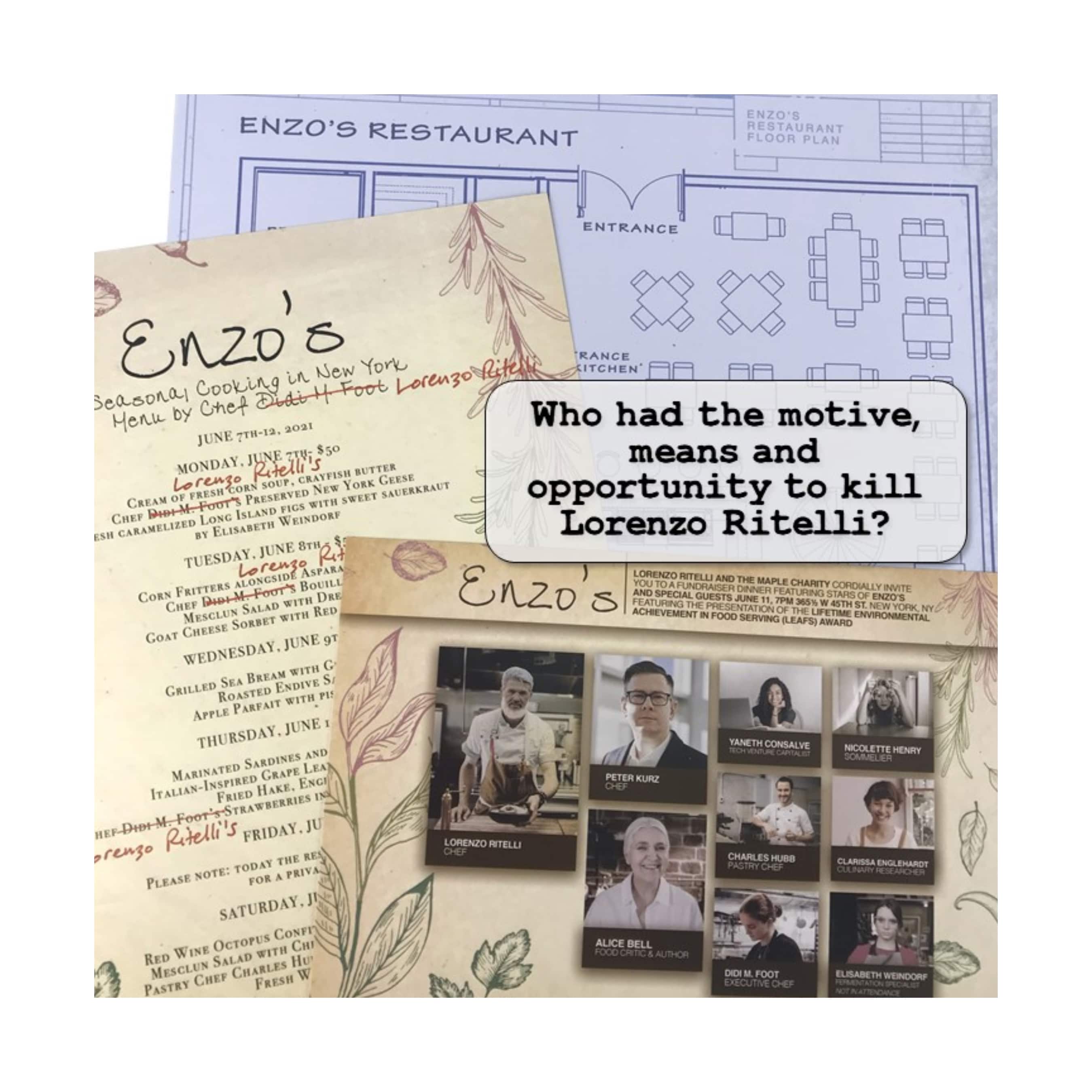 Murder Mystery Party Case Files: Death By Chef's Knife