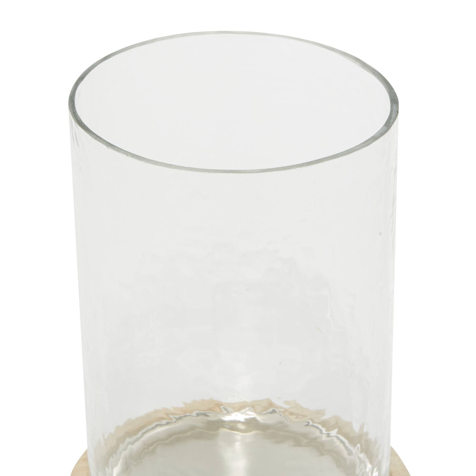 10" Cream Wood Traditional Candle Holder