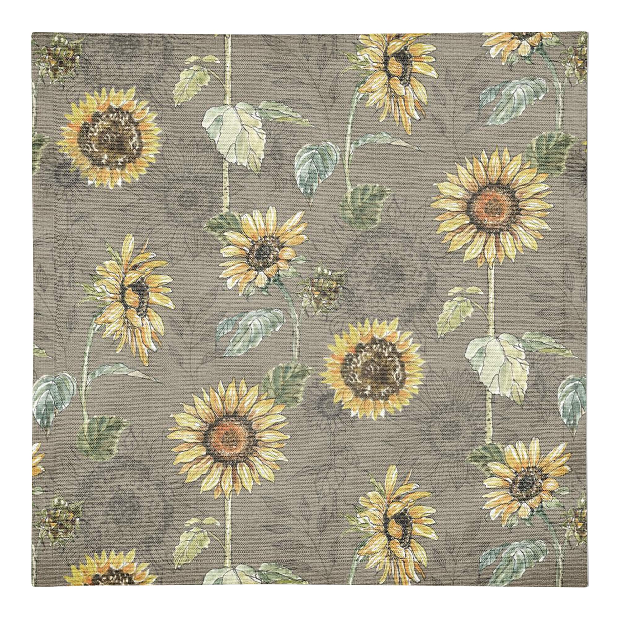 Sunflower Pattern Cotton Twill Napkin