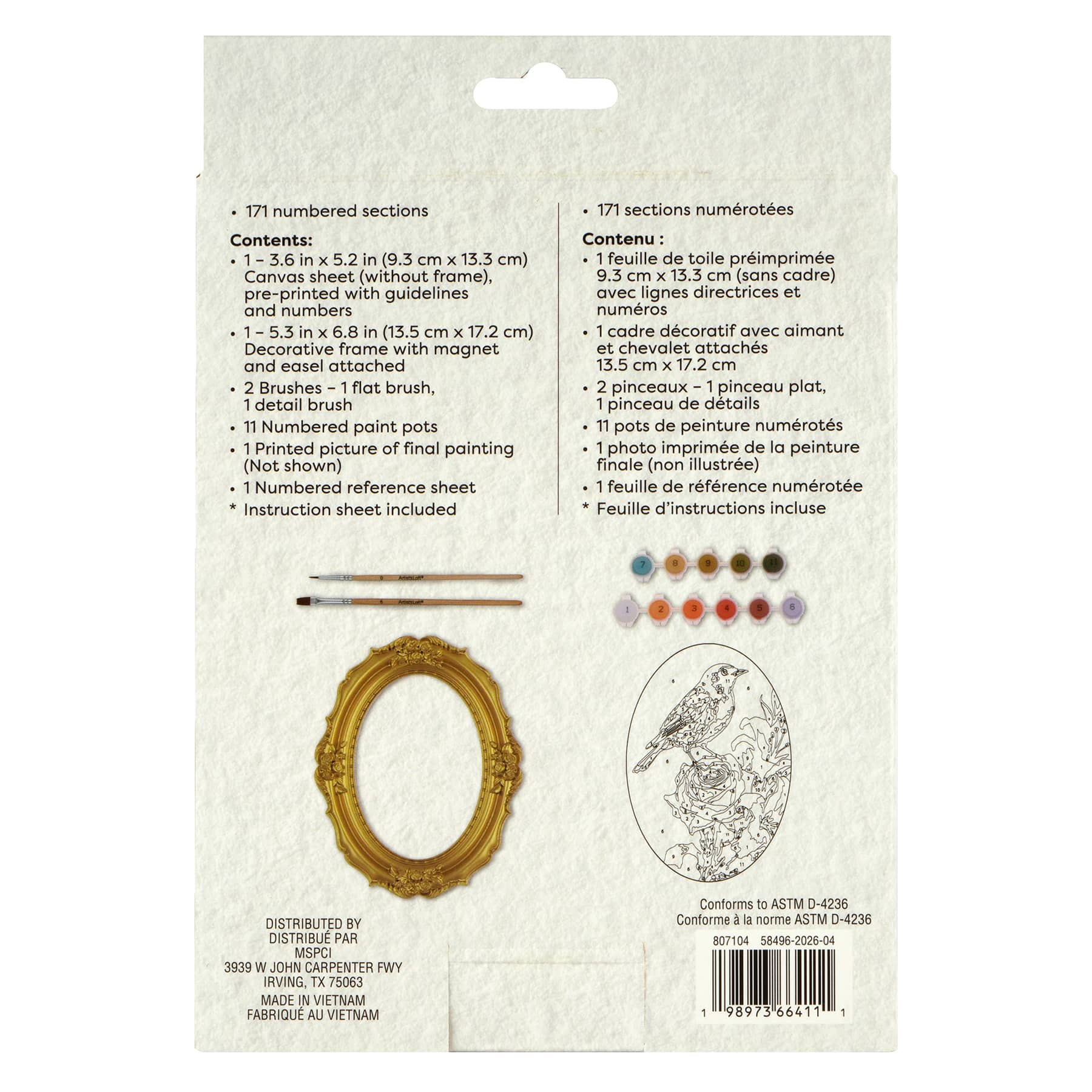 Bird Paint-by-Number Framed Mini Kit by Artist's Loft®