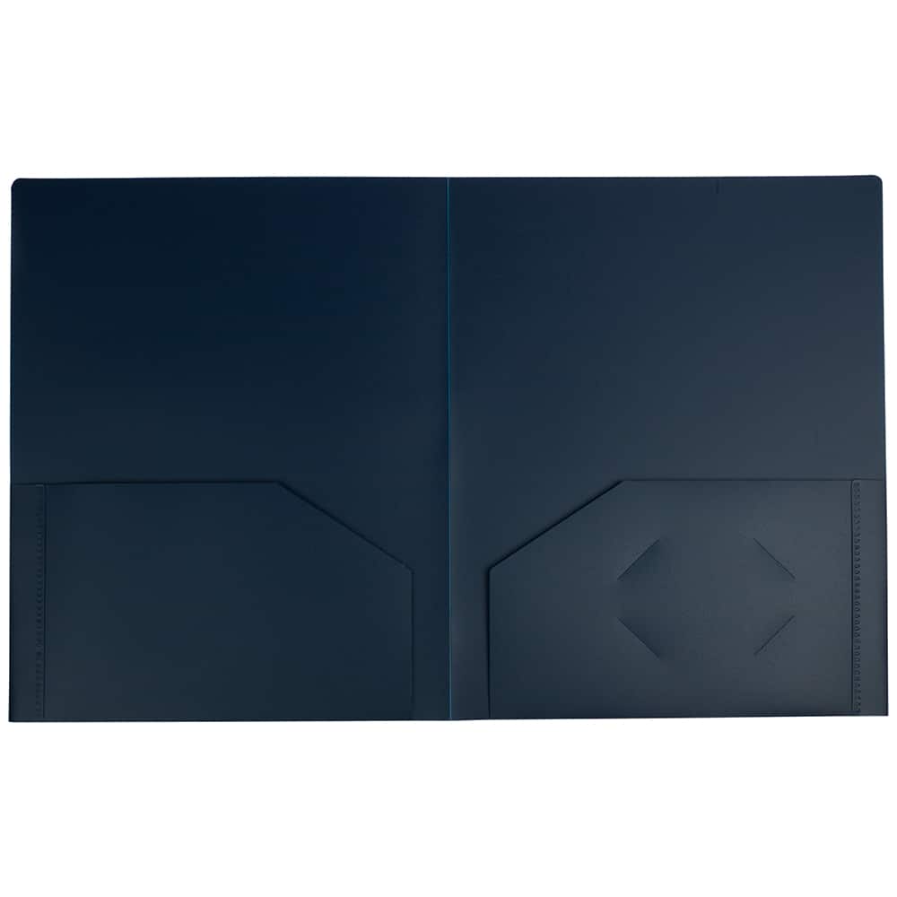 JAM Paper Heavy Duty Plastic 2-Pocket Folders, 6ct.