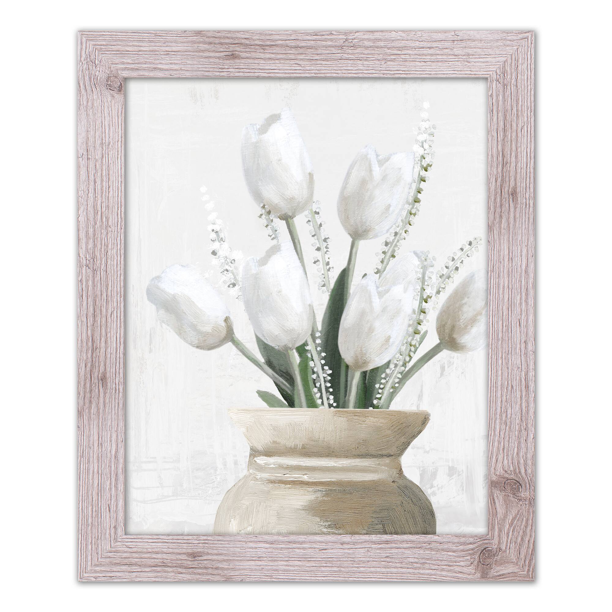 Tulips in Taupe Western Framed Print