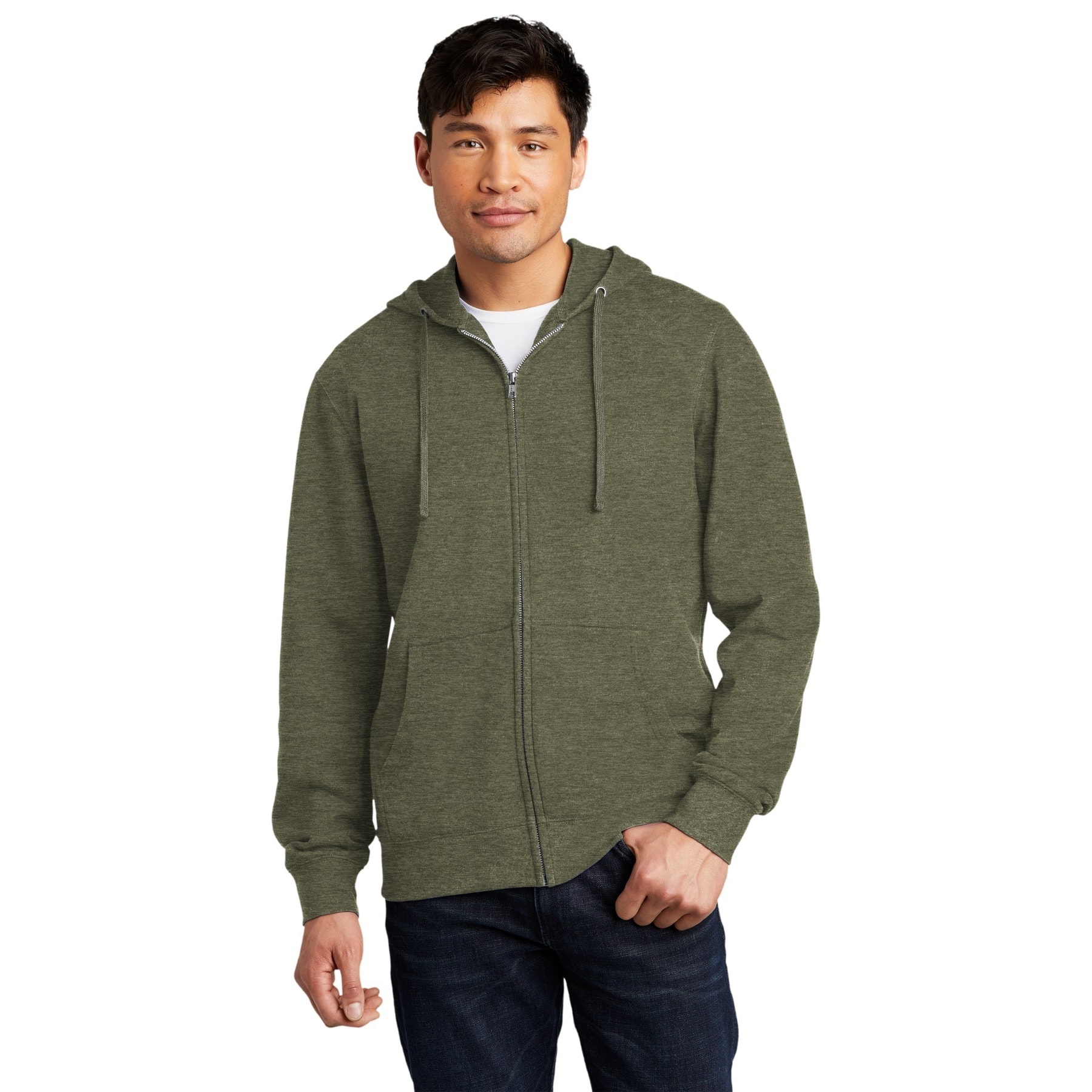 District® V.I.T.™ Heathered Fleece Full-Zip Hoodie
