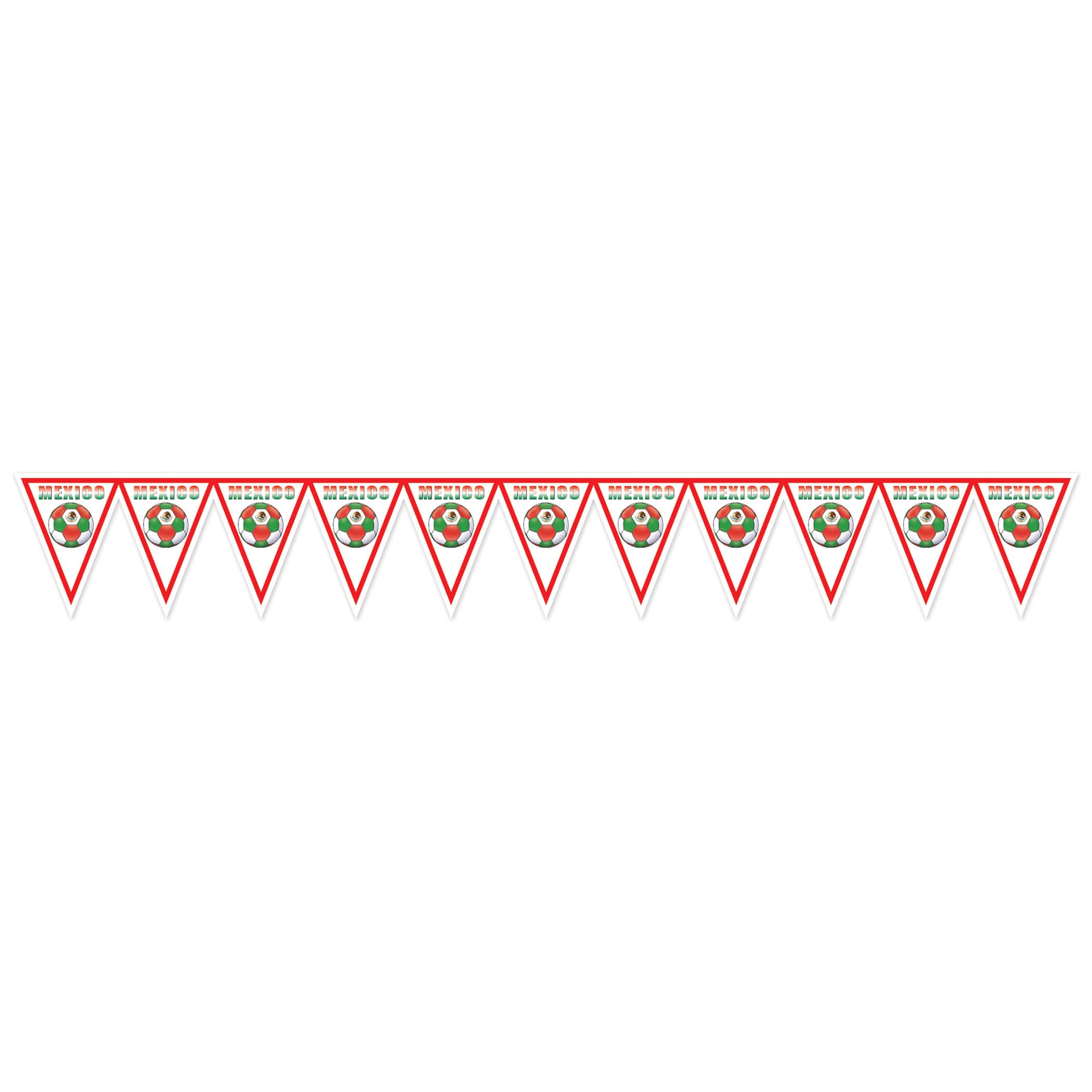11" x 6.5ft. Mexico Soccer Pennant Banner
