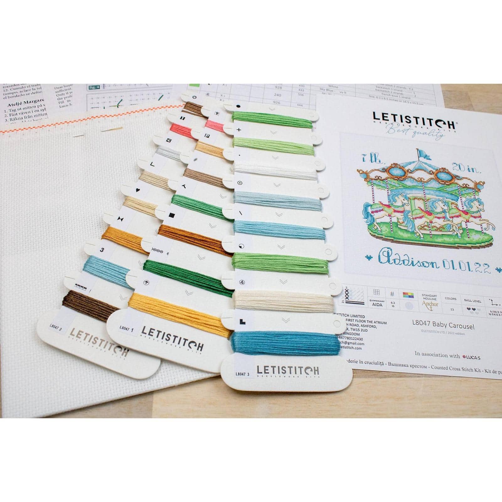 Letistitch Baby Carousel Counted Cross Stitch Kit