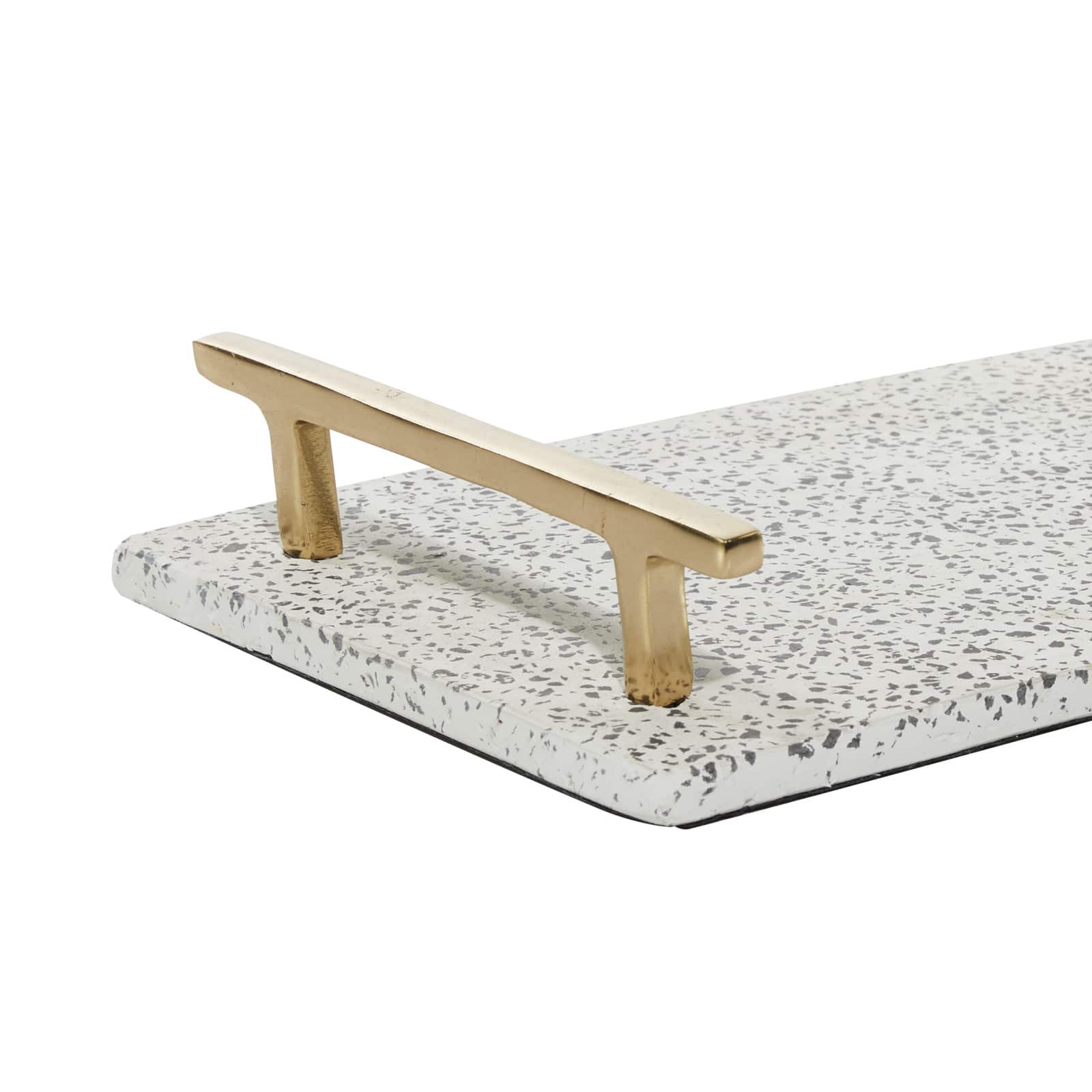 White Ceramic Contemporary Tray Set
