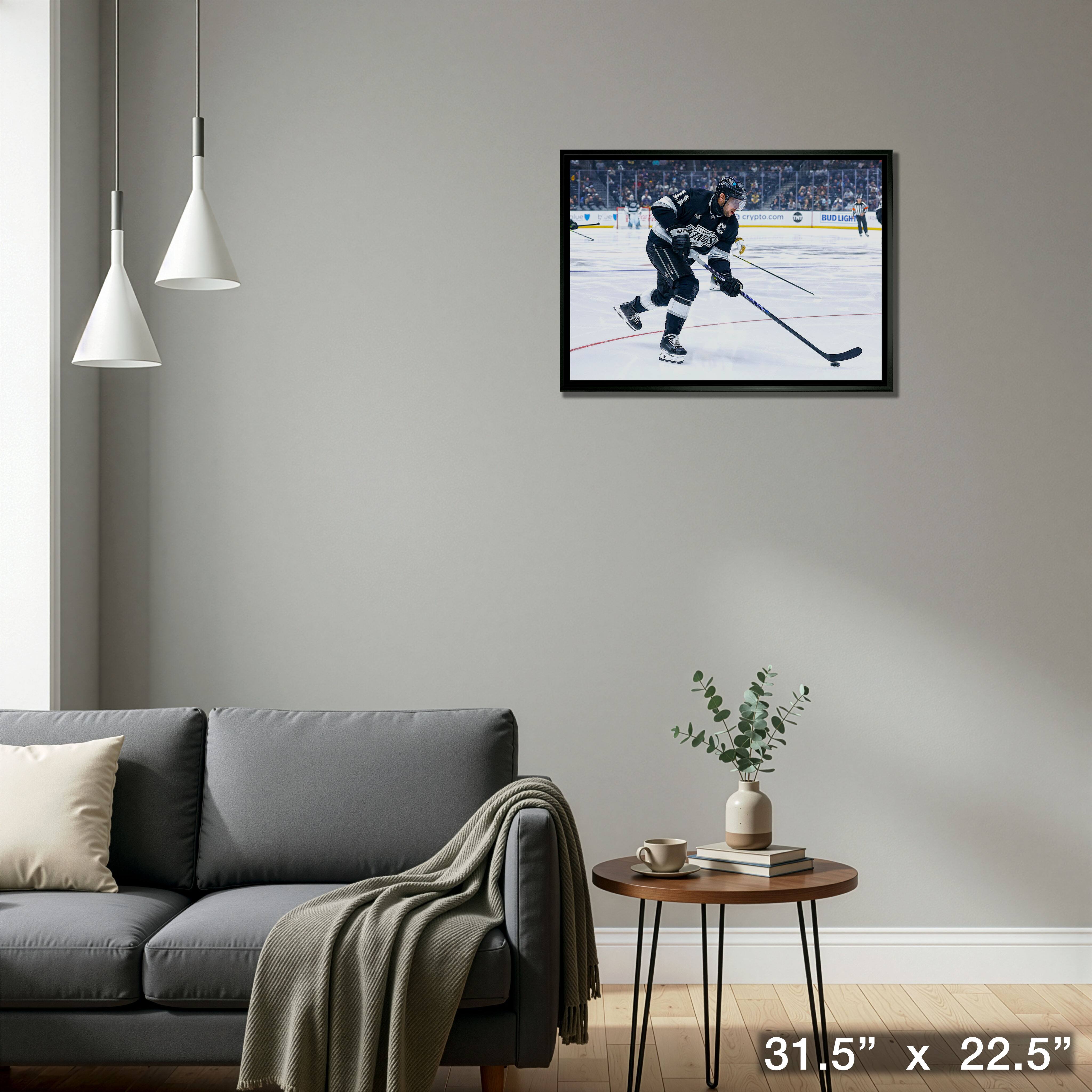 Anze Kopitar 20" x 29" Framed Canvas Los Angeles Kings 31.5" x 22.5"