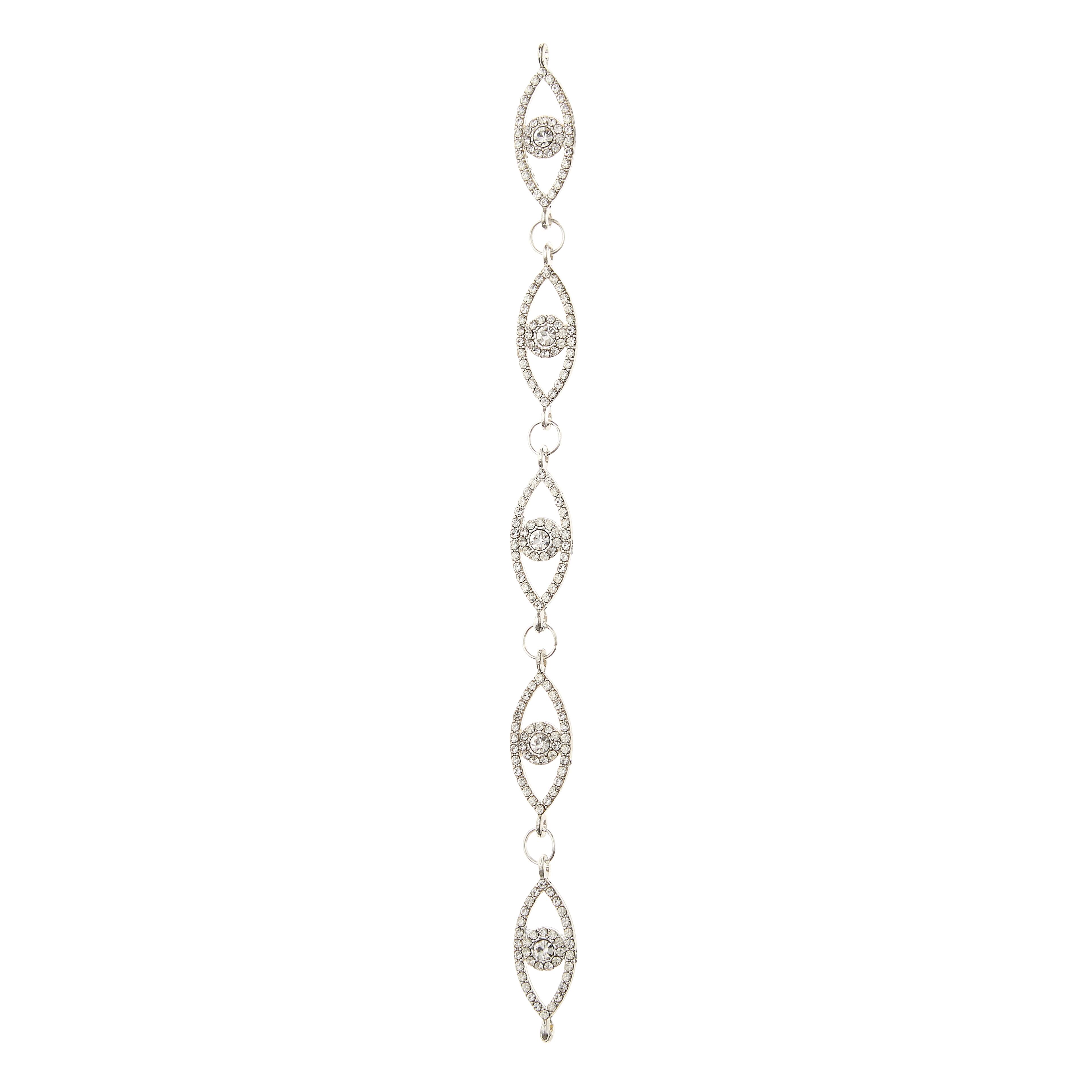 Metal Pavé Eye Charms, 30mm by Bead Landing™