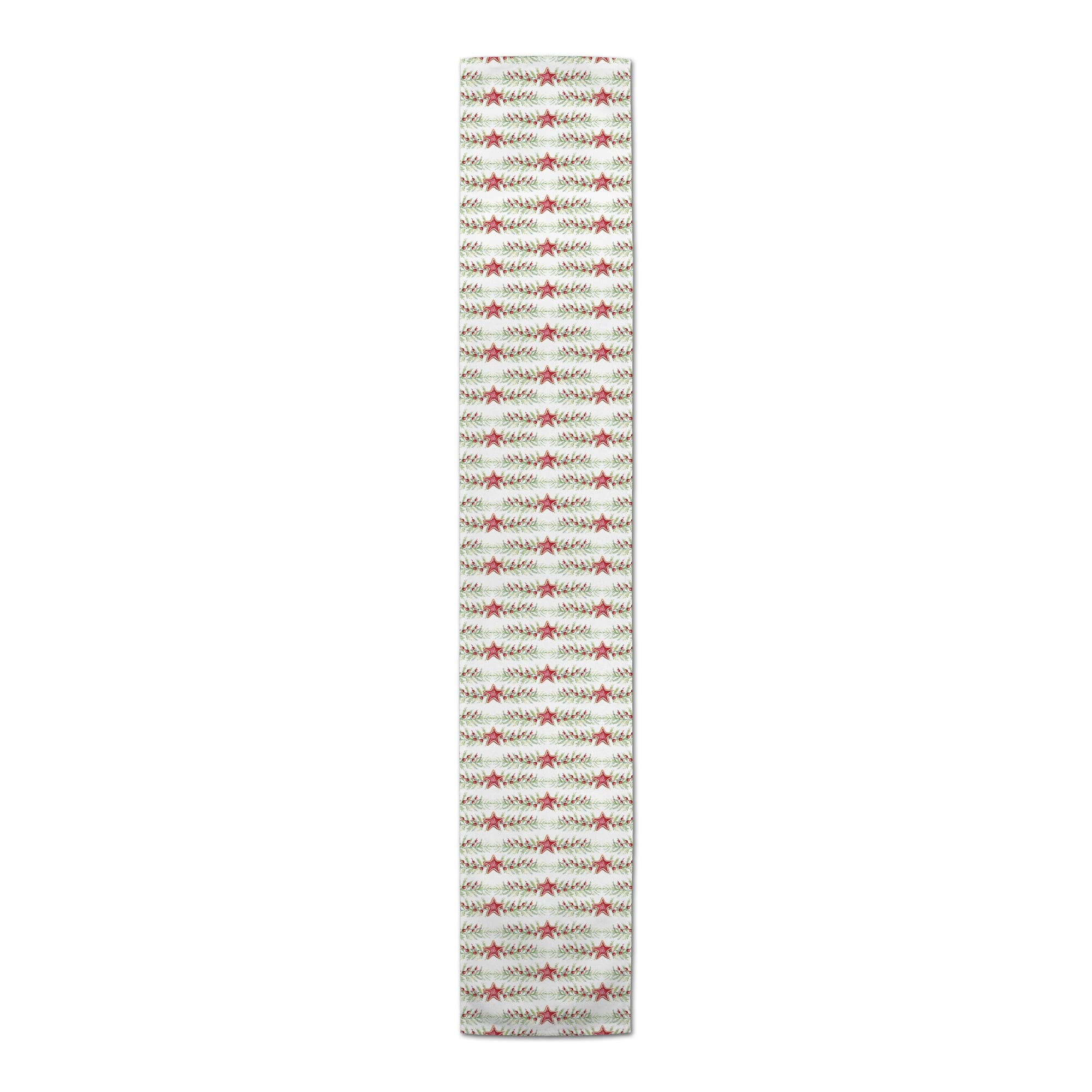 Star Holly Pattern Poly Twill Table Runner