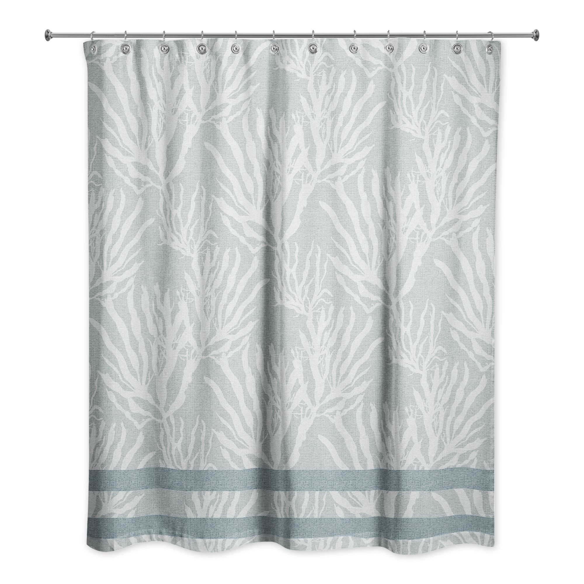 Coral & Stripe Shower Curtain