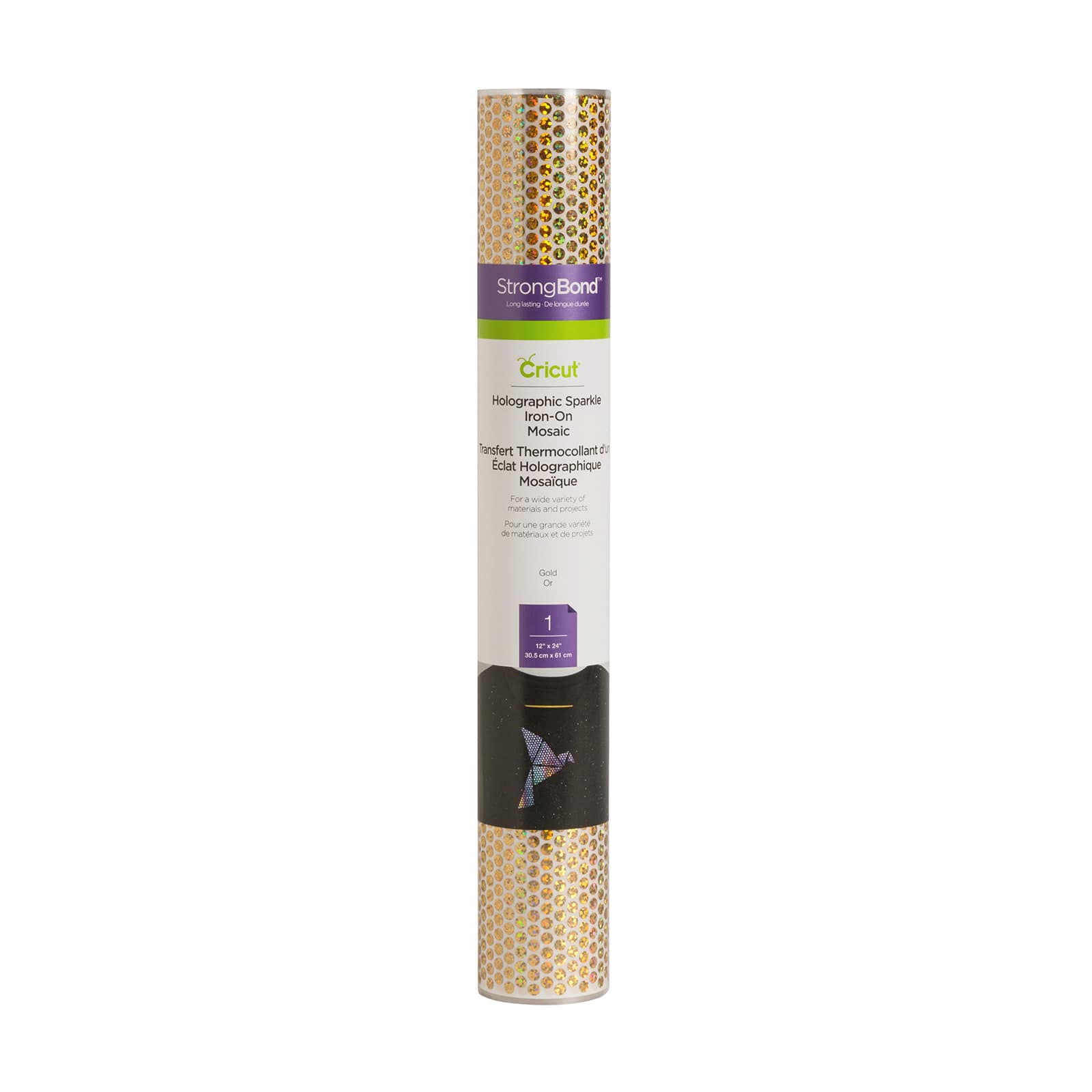 Cricut® Holographic Sparkle Iron-On Gold Mosaic Circles