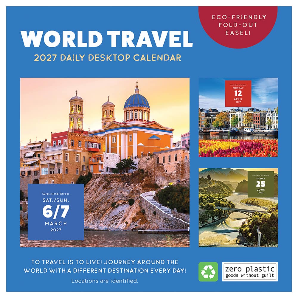 2027 World Travel Daily Desktop Calendar