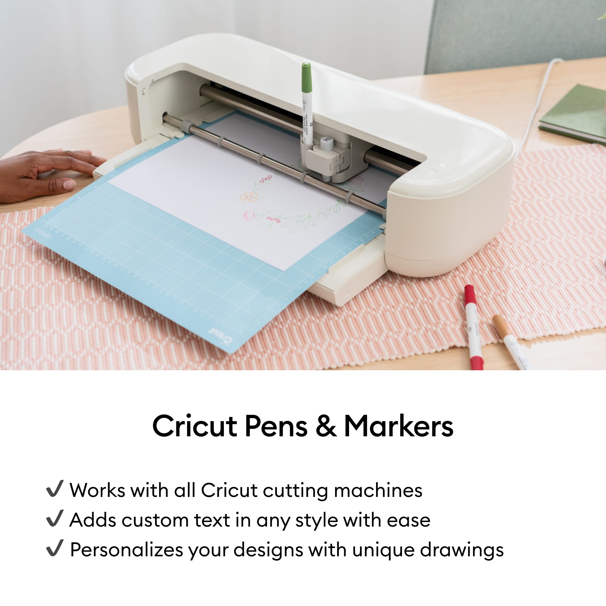 Cricut® 0.8mm Rainbow Sampler Glitter Gel Pen Set + Adapter
