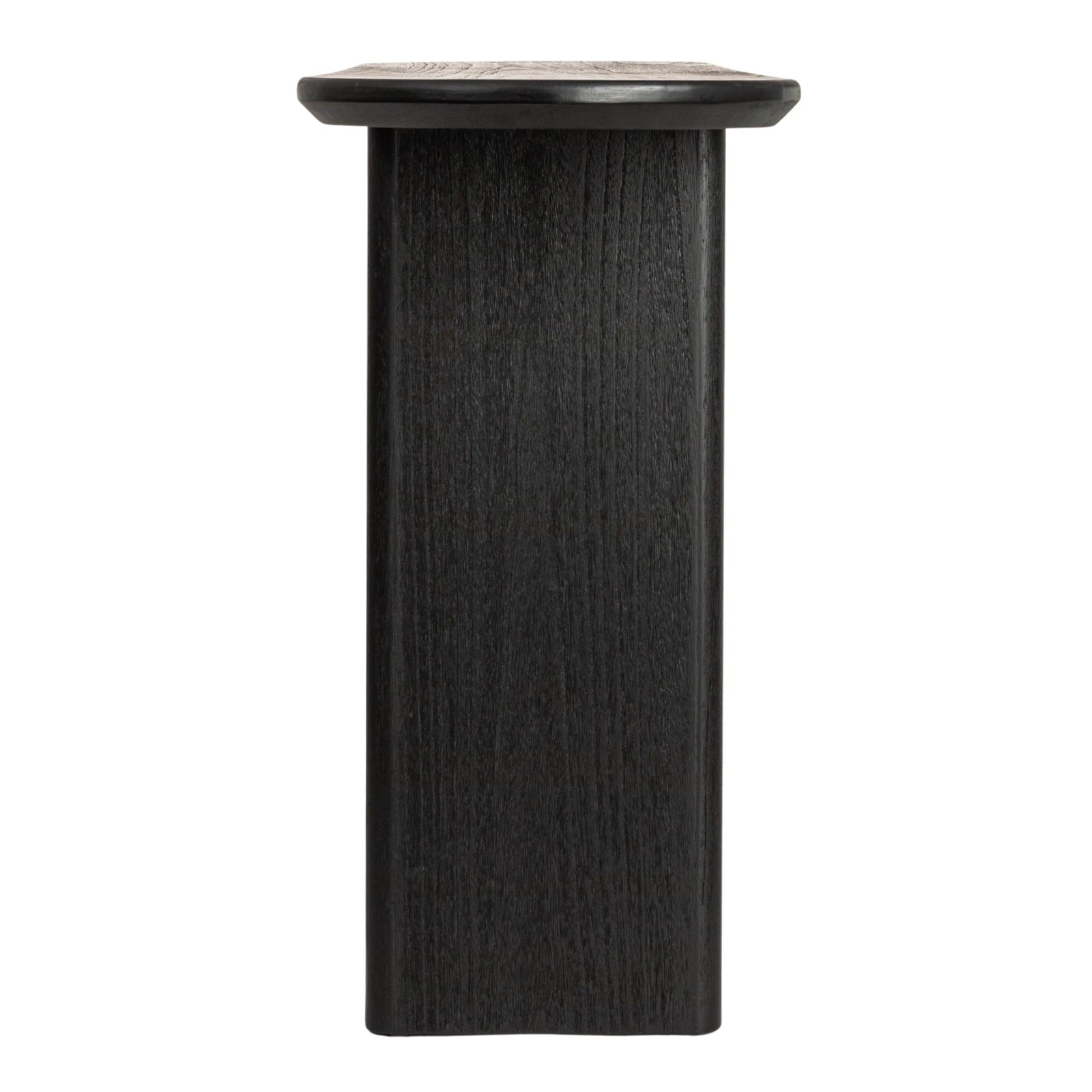 Hello Honey® Black Asymmetrical Fir Wood & Sycamore Wood Console Table