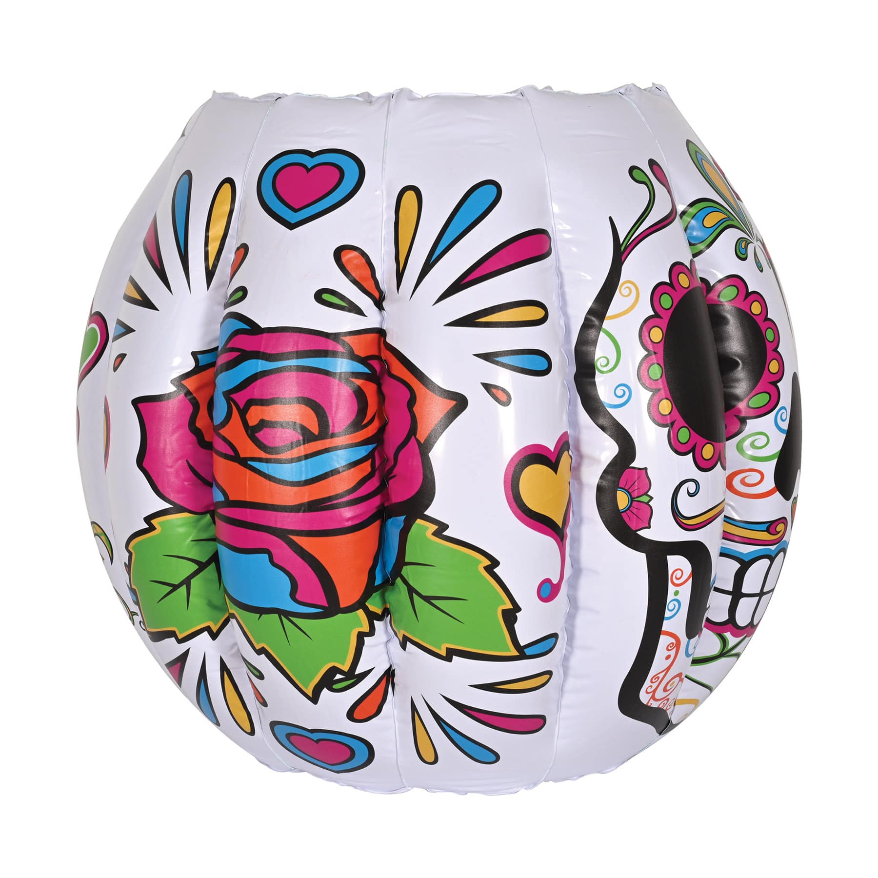 Beistle 22" x 15.5" Inflatable Day Of The Dead Sugar Skull Cooler