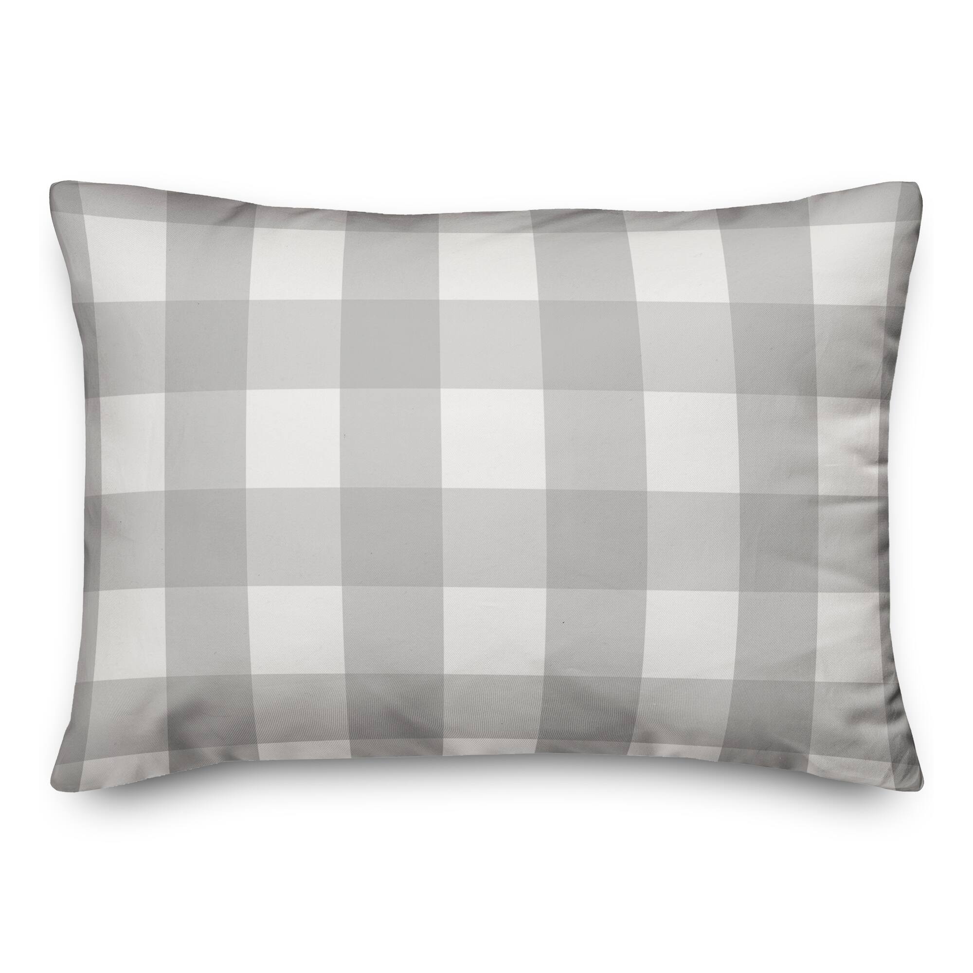 Designs Direct Joy Checkered 14x20 Throw Pillow