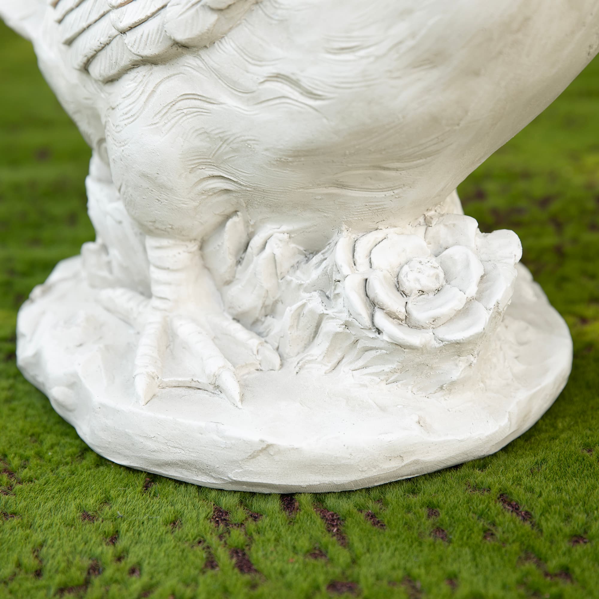 Glitzhome® 20" MGO White Goose Garden Statue