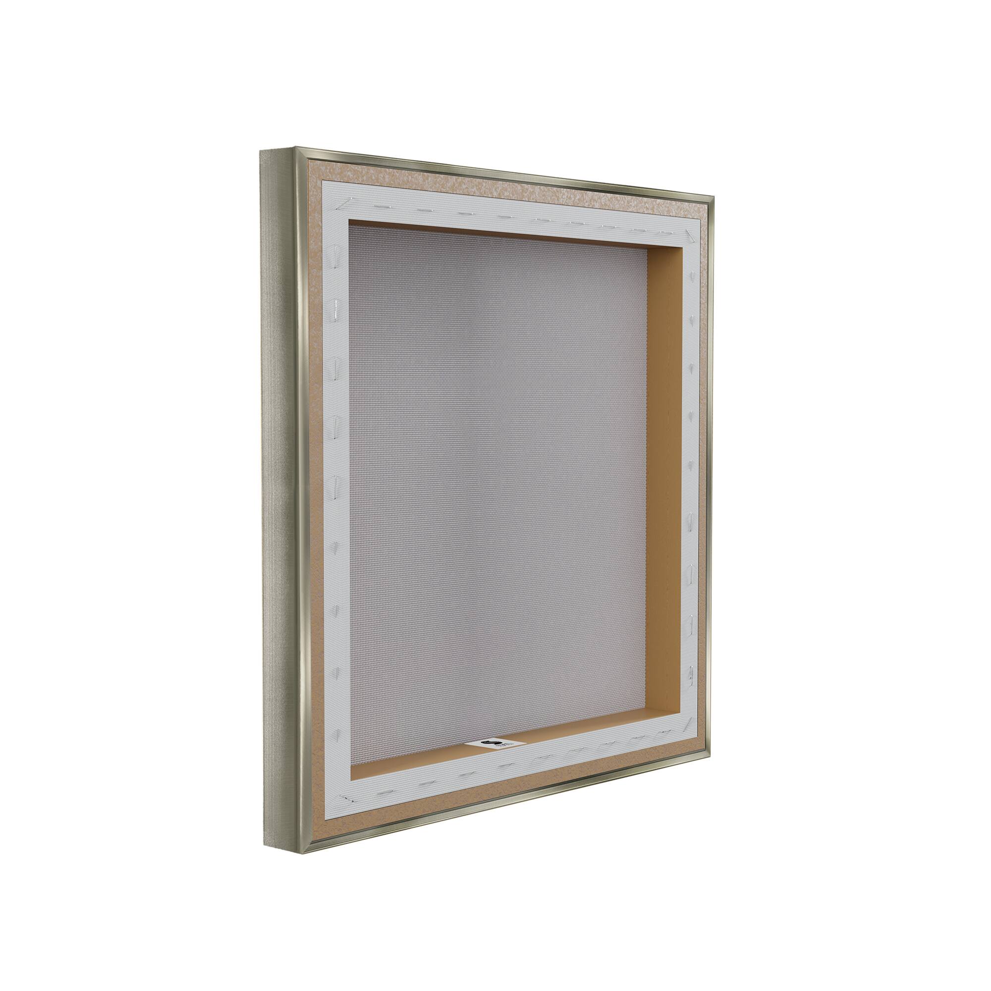 Stupell Industries Whimsical Spring Bunny Floating Frame Wall Art